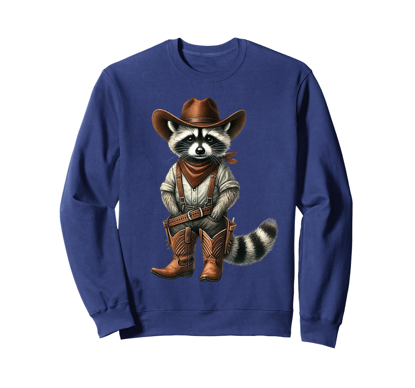 Vintage Raccoon Cowboy Funny Trash Cat Panda Western Country T-Shirt
