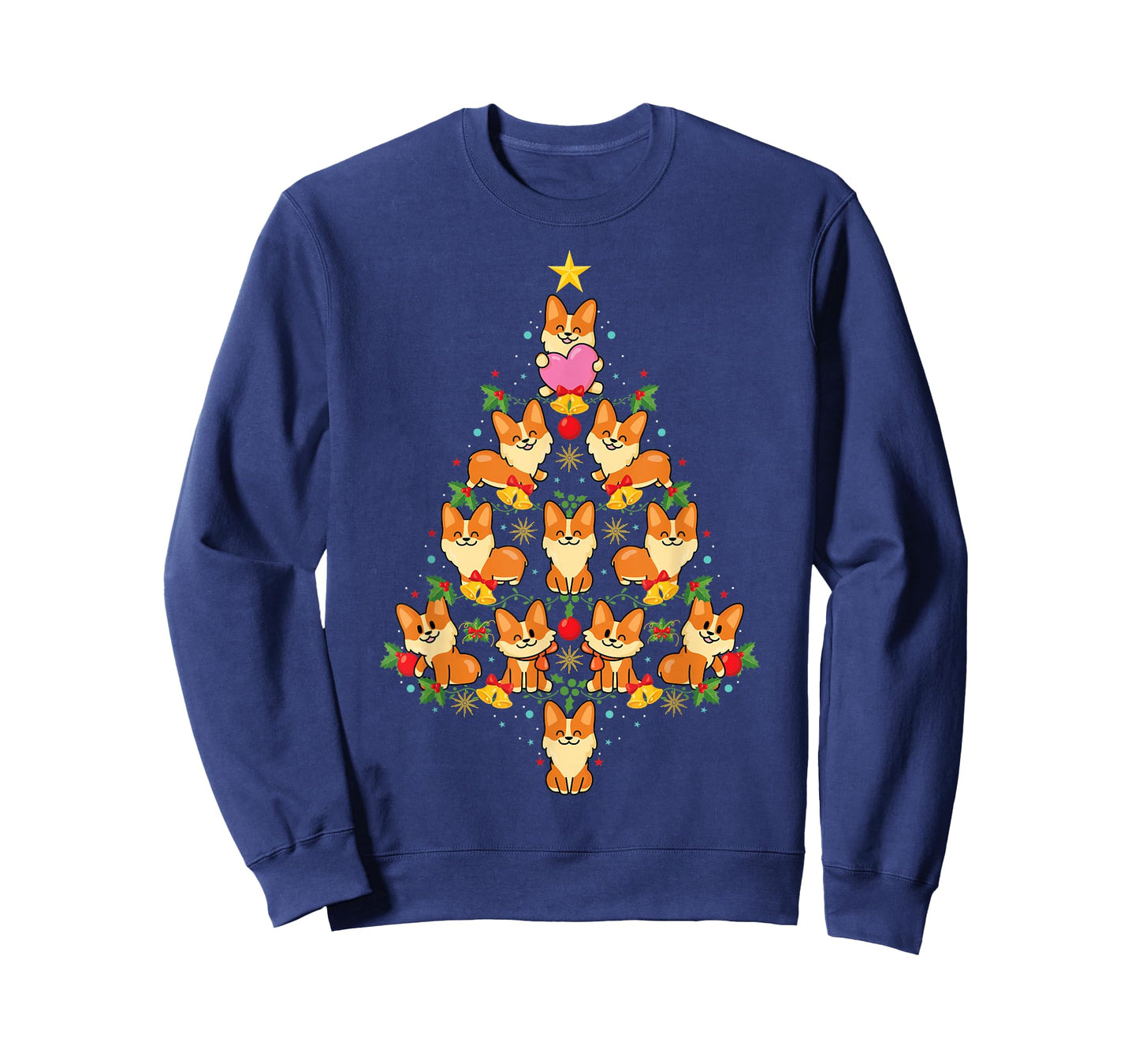Cute Corgi Dog Christmas Tree Xmas Tree T-Shirt