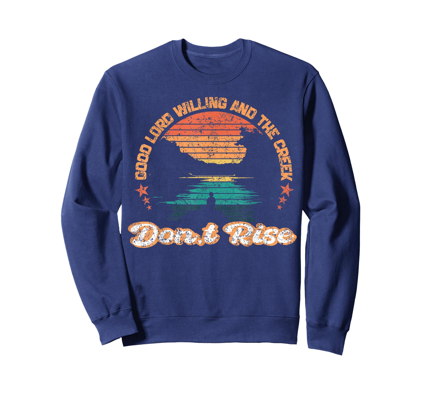 Funny Good Lord Willing and the Creek Don't Rise Unisex-Adults Black Small T-Shirt