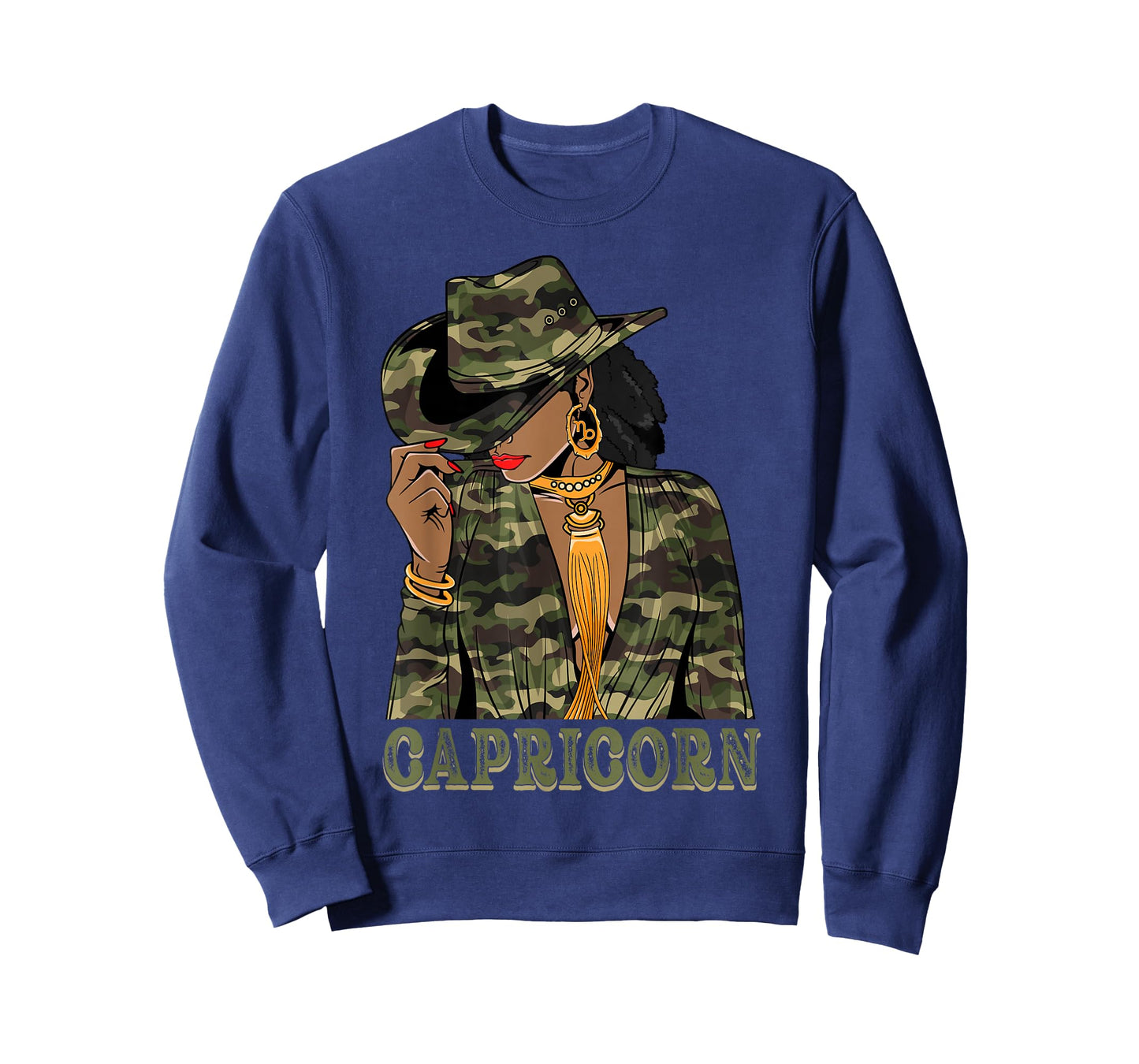 Capricorn Western Black Cowgirl Camo Camoflauge Zodiac T-Shirt