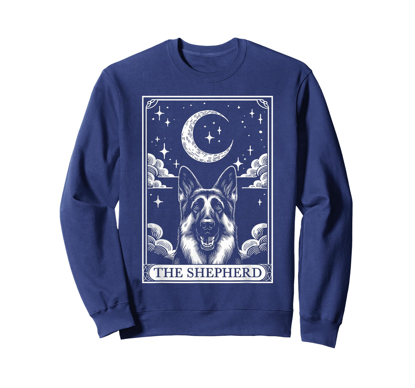 Tarot Card Vintage Crescent Moon German Shepherd Dog Mom T-Shirt