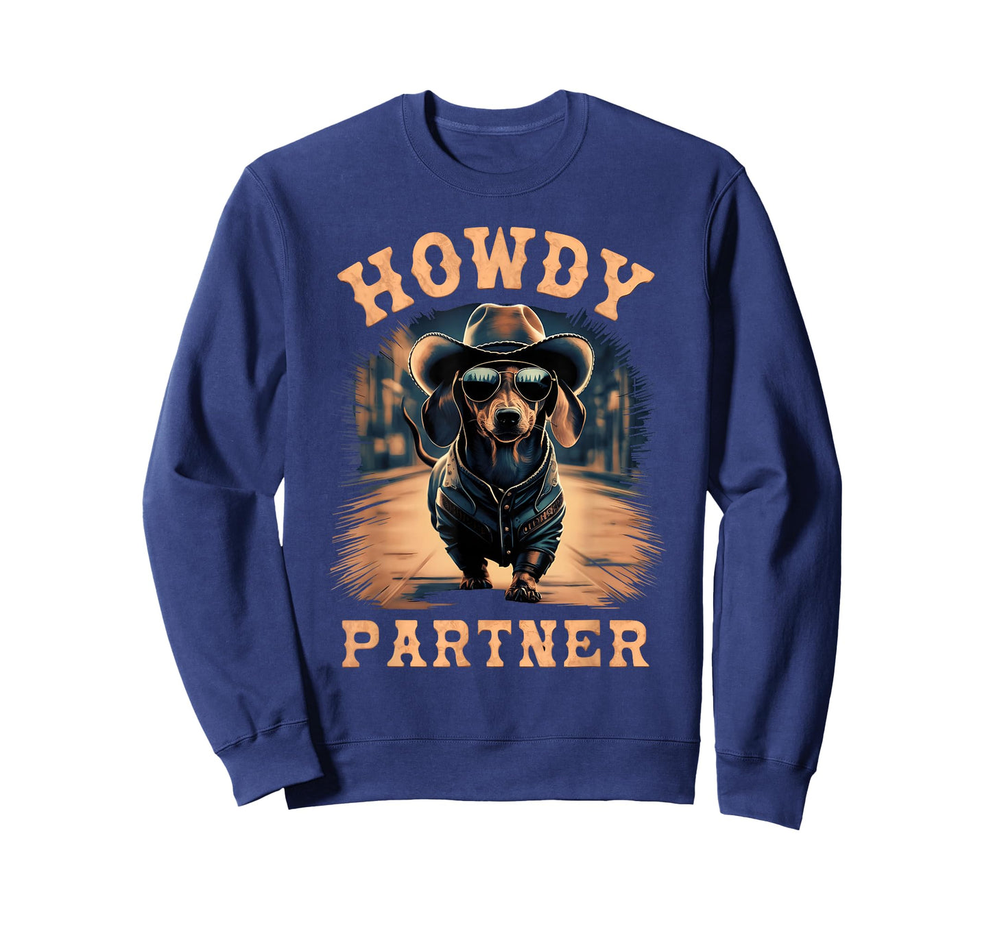 Howdy Partner ready for Rodeo Cowboy Weenie Dog Dachshund T-Shirt