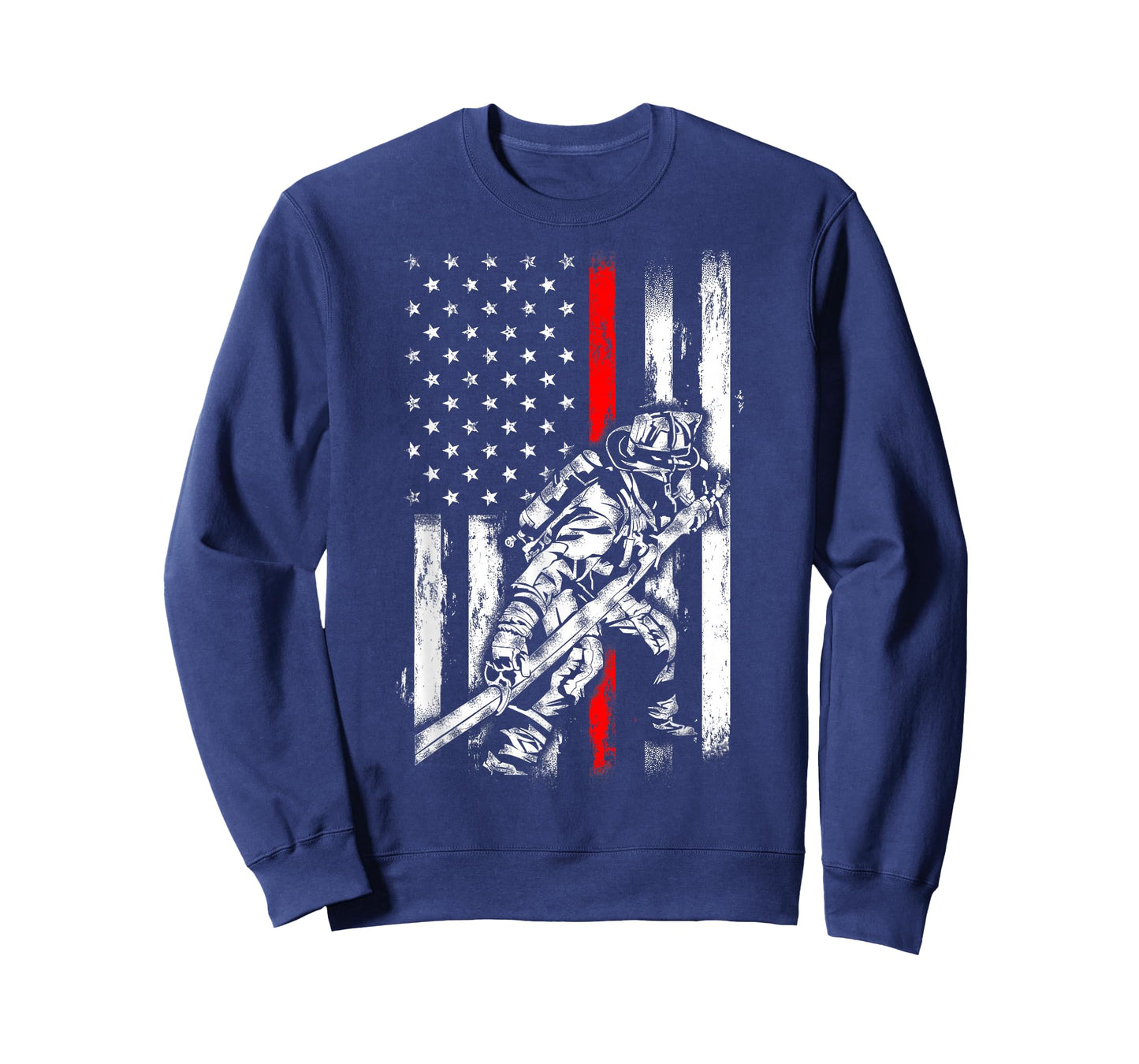Firefighter American Flag for US Fireman T-Shirt