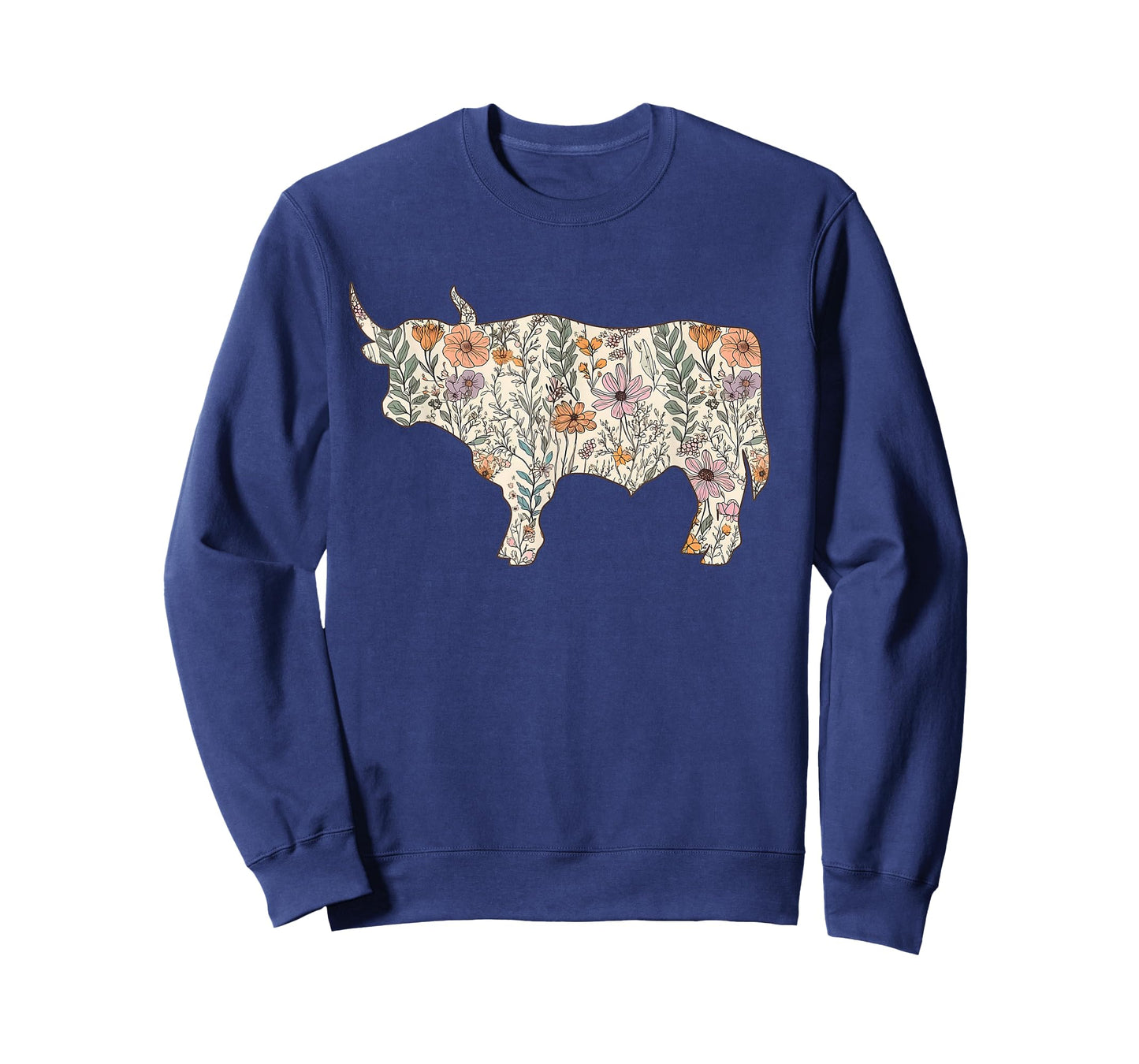 Western Highland Cow Boho Floral Farm Aesthetic Rodeo Women T-Shirt