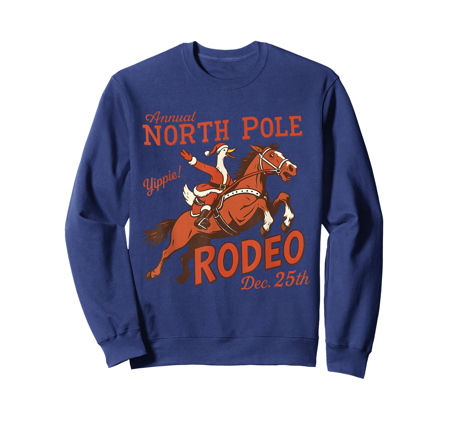 Annual North Pole Rodeo Funny Goose Christmas Western T-Shirt