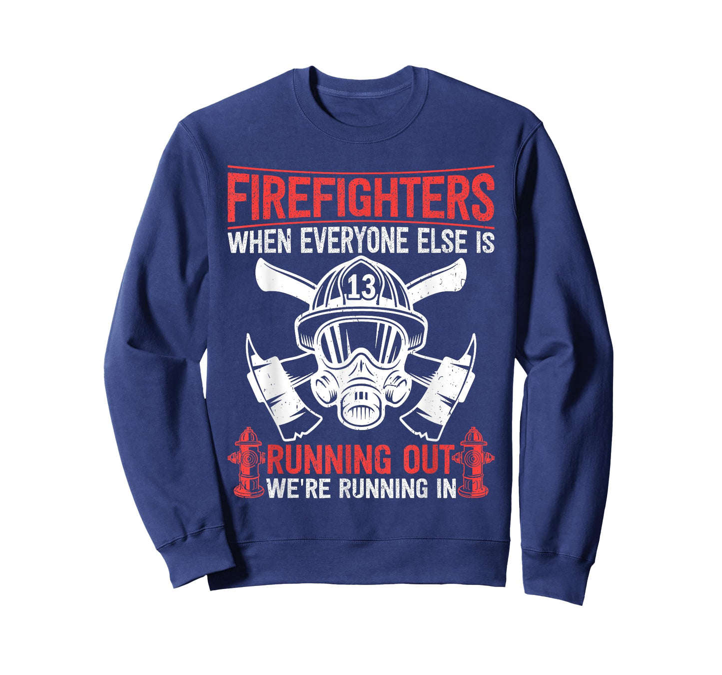 Firefighter Volunteer Fireman Running in - Firefighter T-Shirt