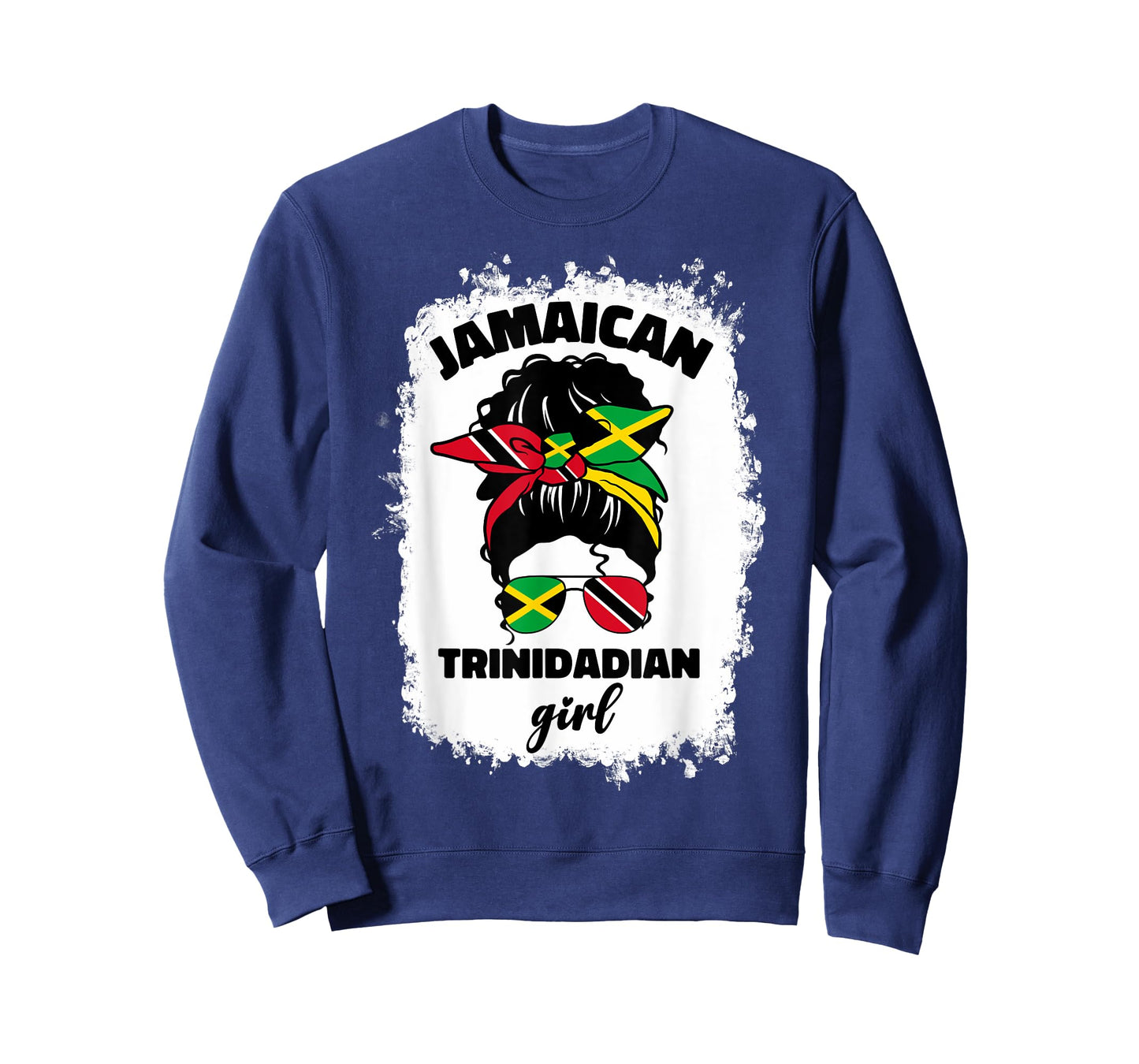 Half Jamaican Trinidadian Jamaica Flag Trinidad and Tobago T-Shirt