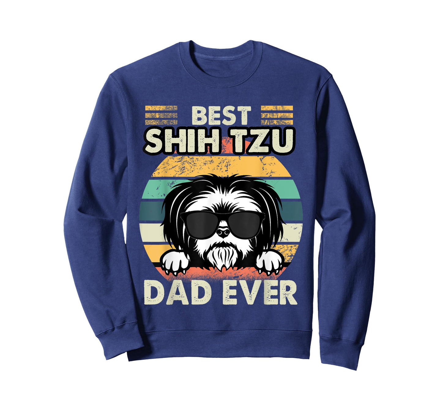 Best Shih Tzu Dad Ever Funny Shih Tzu Dad Gift Dog Lover T-Shirt for Men Women Girls Kids
