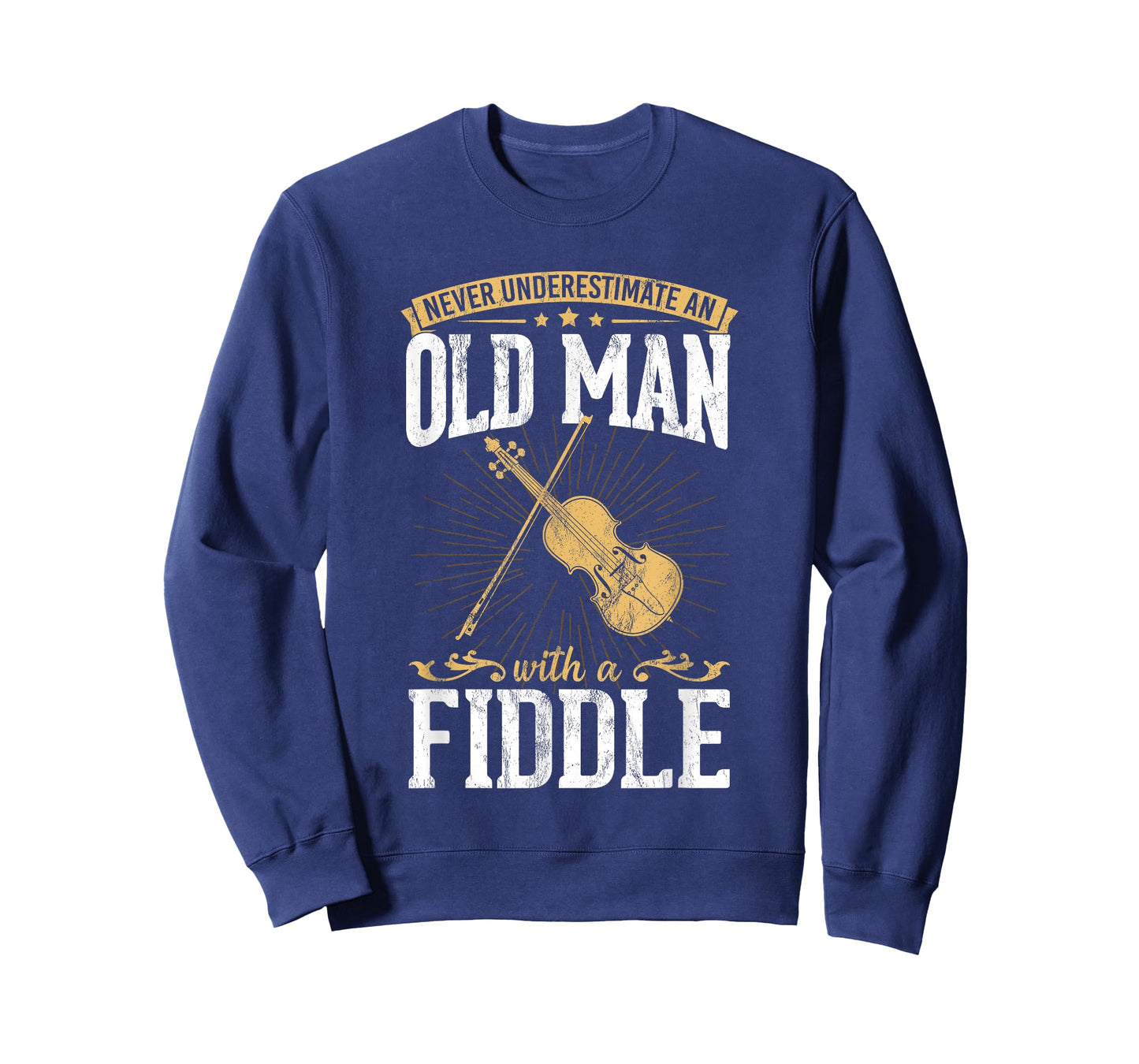 Never underestimate an old man with a violin design T-Shirt
