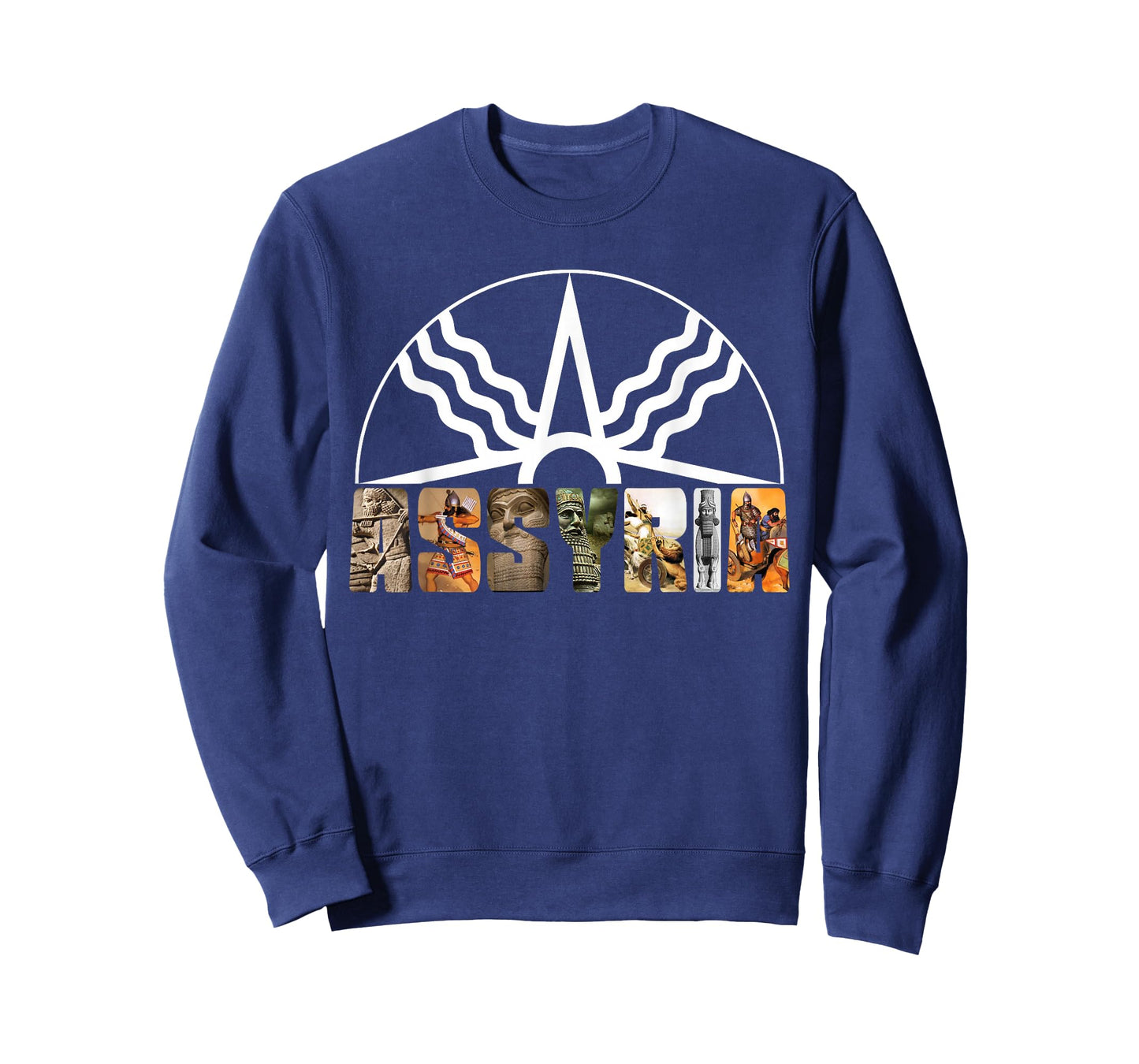 Assyria Country Assyrian Flag Assyrian Winged Bull Lamassu T-Shirt