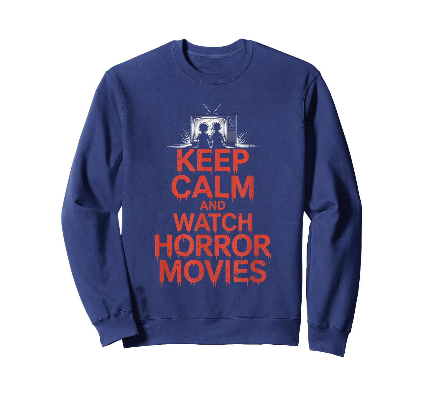 Keep Calm and Watch Horror Movies Creepy Halloween Movie T-Shirt