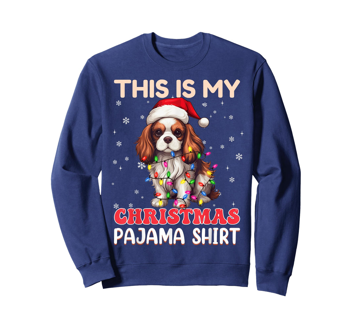 My Christmas Pajama Cavalier King Charles Spaniel Dog T-Shirt for Men Women Kids