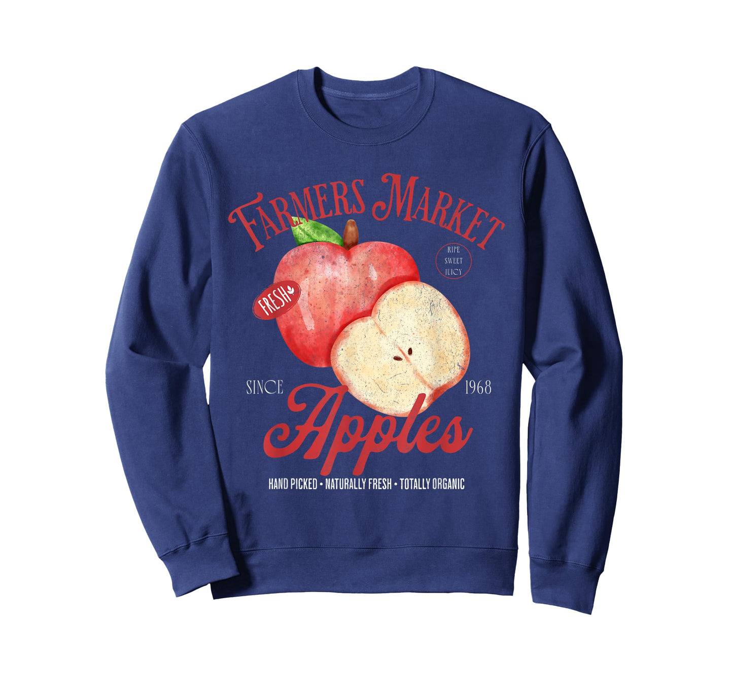 Farmers Market Apples Farm Fresh Vintage Fruit Retro Apples T-Shirt