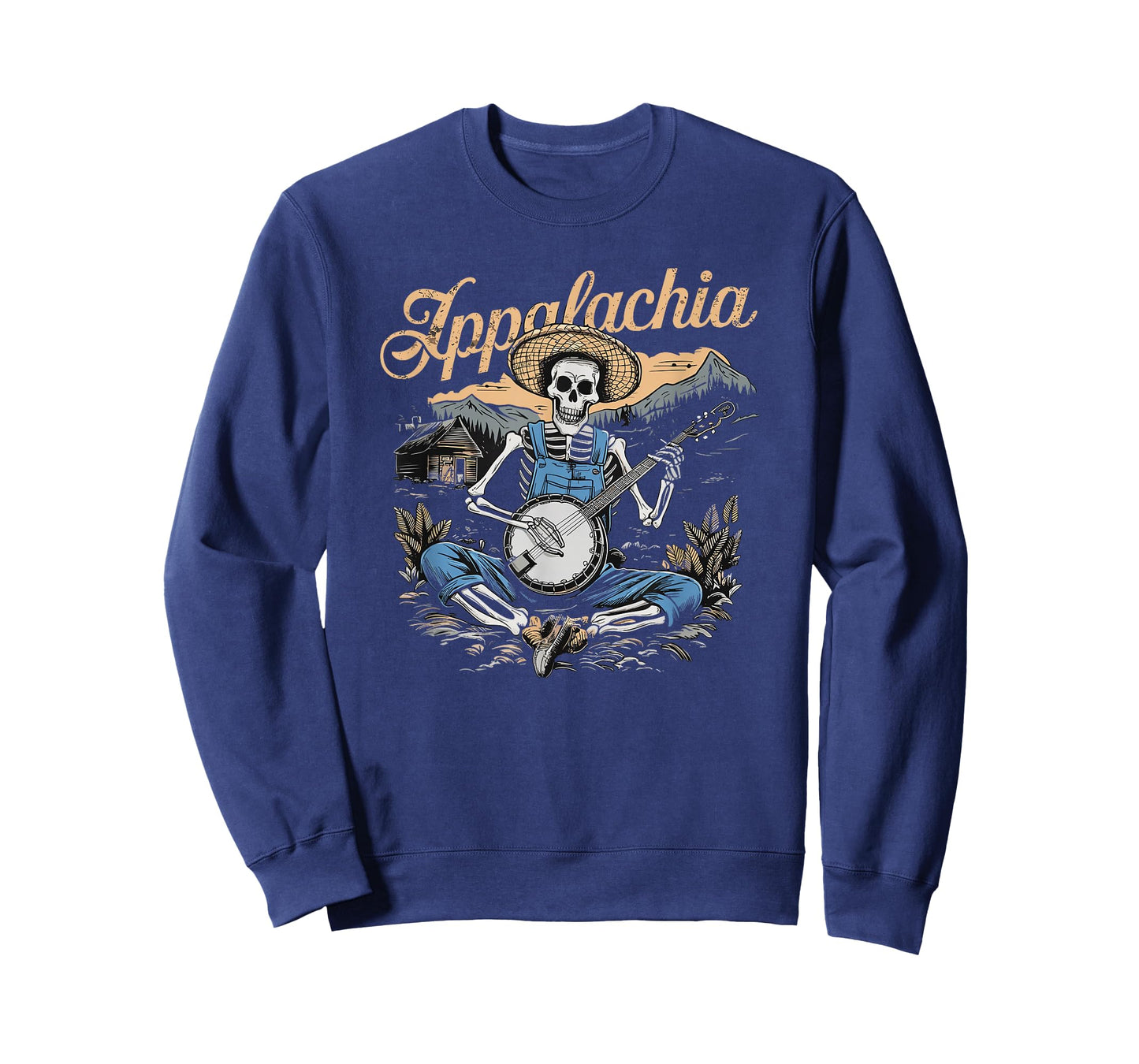Bluegrass Banjo Skeleton, Appalachia, Bluegrass Music T-Shirt