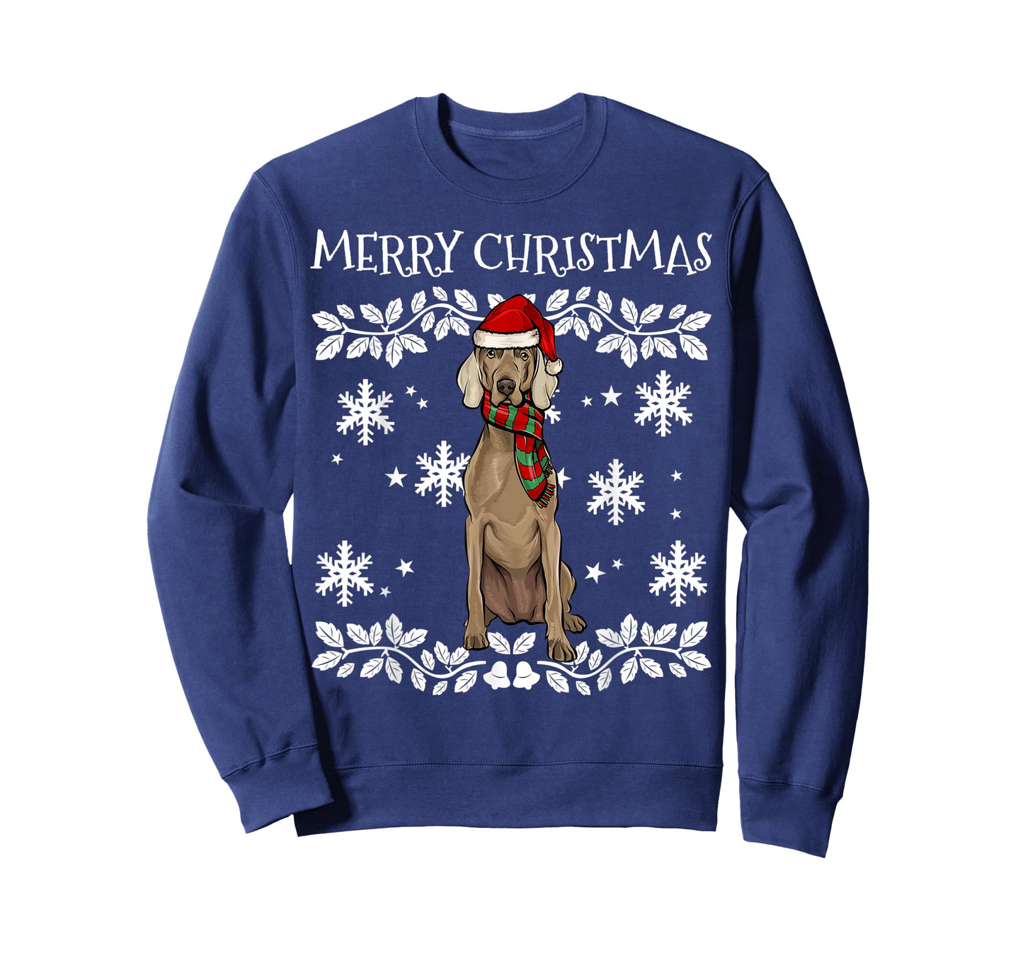 Merry Christmas Ornament Weimaraner Xmas Santa T-Shirt
