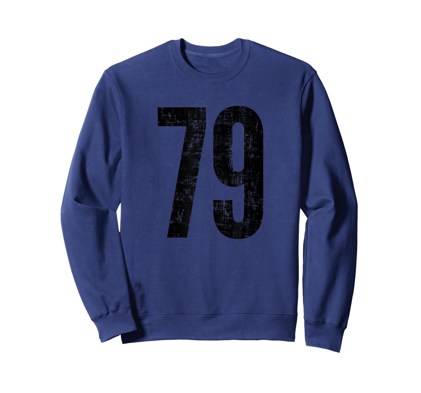 Number 79 Distressed Vintage Sport Team Practice Training T-Shirt