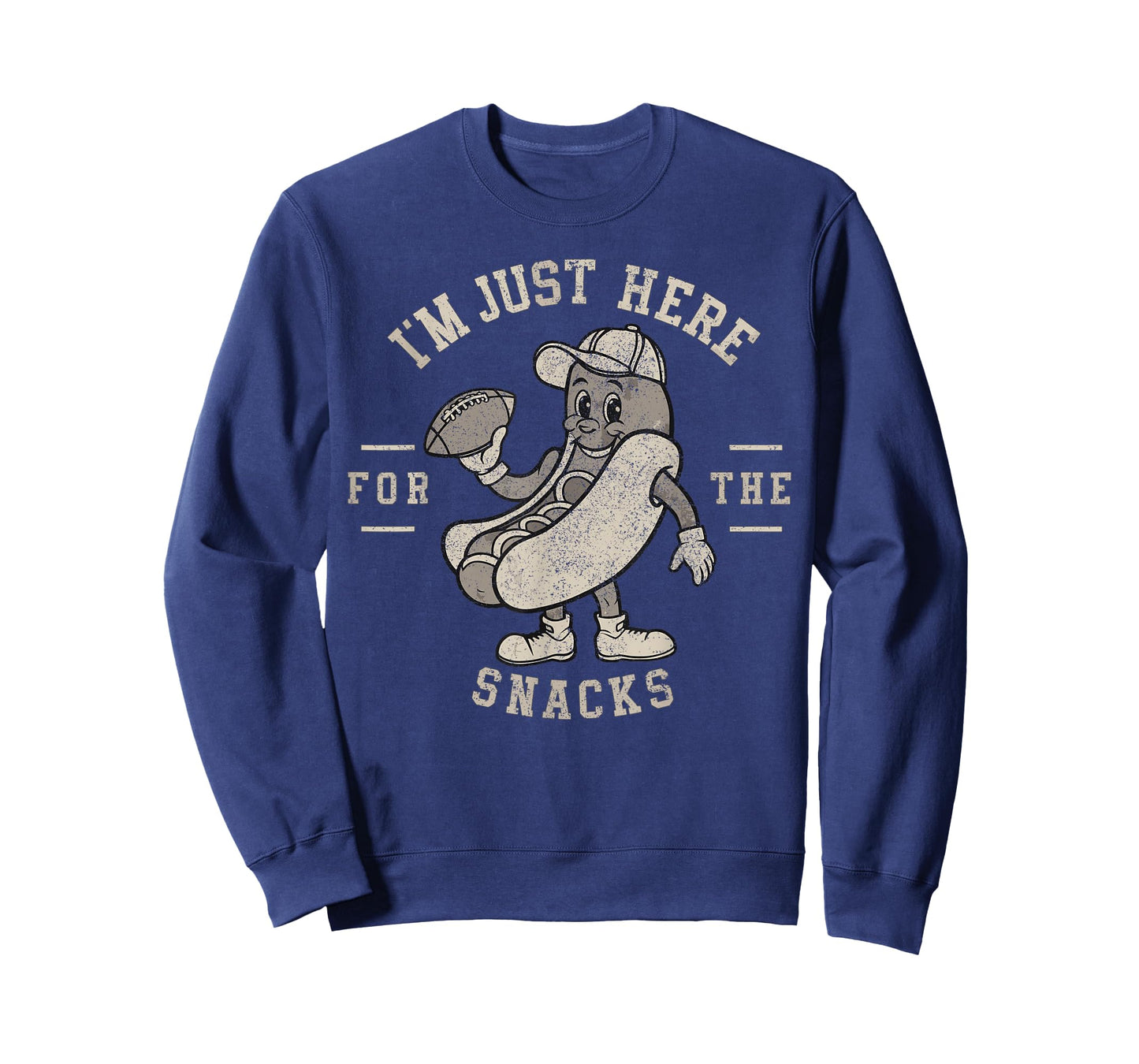 Funny I'm Just Here For The Snacks HotDog Football T-Shirt