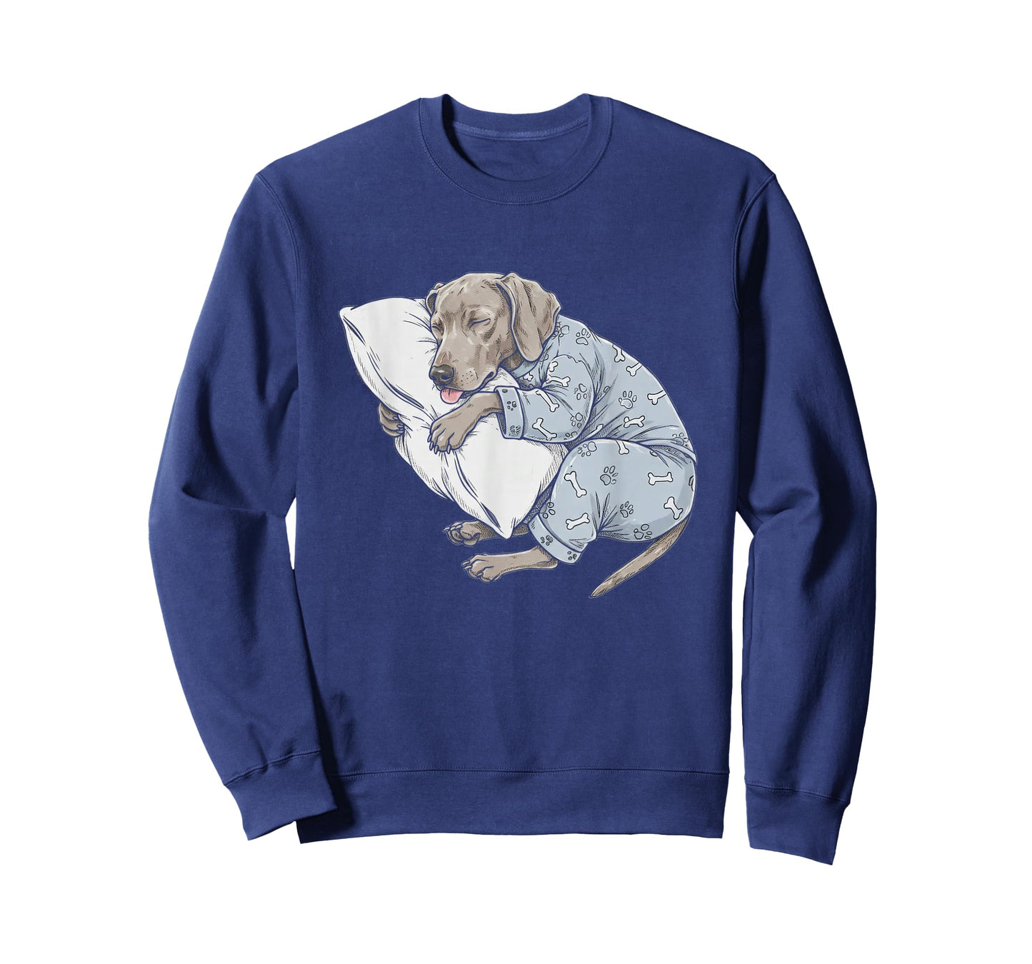 Funny Sleepy Weimaraner Pajama Men Women Kids T-Shirt