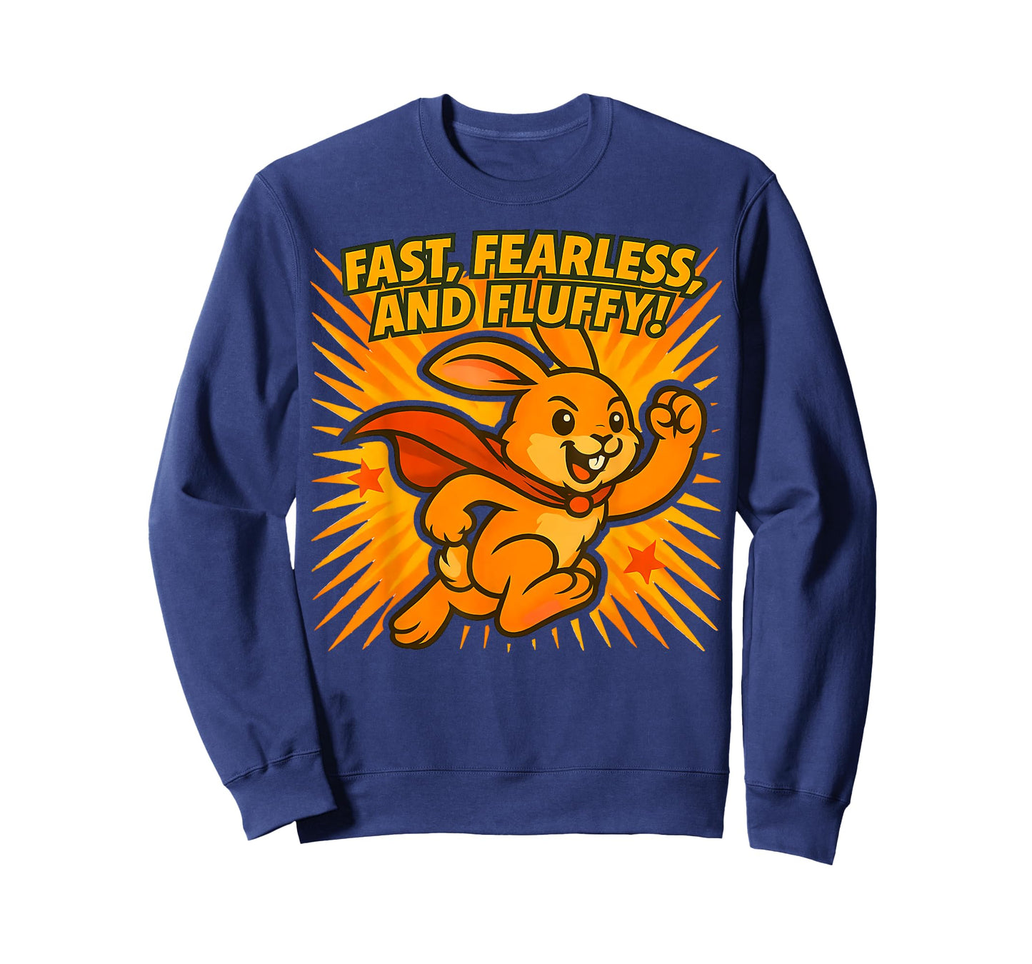 Fast Fearless and Fluffy Bunny Superhero T-Shirt