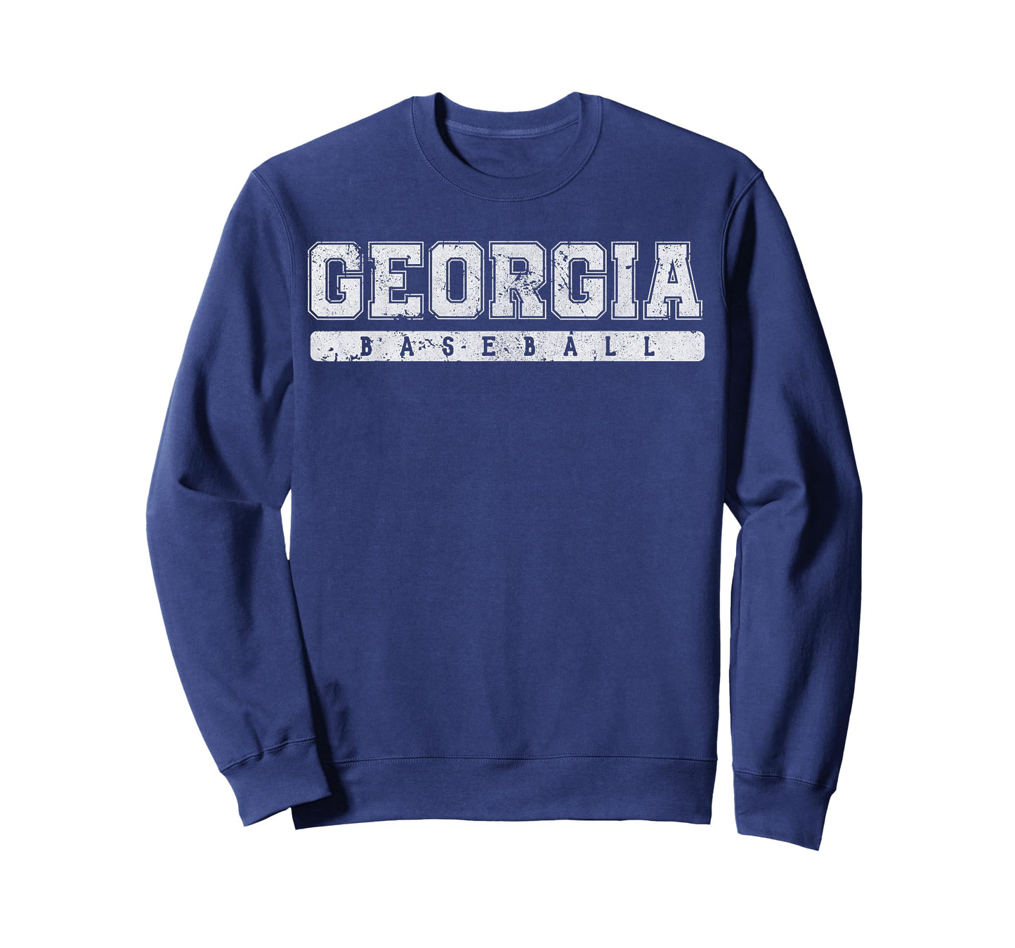Georgia Baseball White Vintage Text T-Shirt