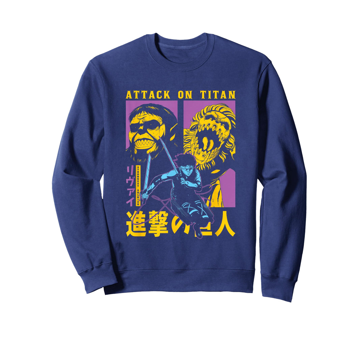 Attack on Titan Season 4 Split Titan Faces Attack Pose Anime T-Shirt