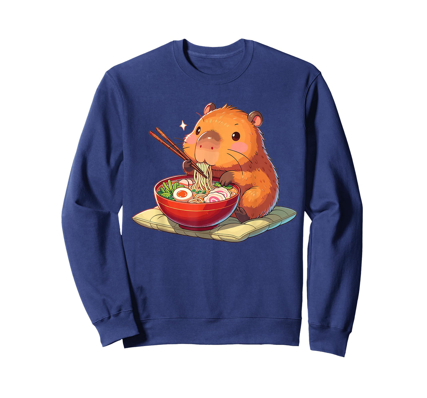 Cute Capybara Eats Ramen Noodles Capybara Ramen T-Shirt
