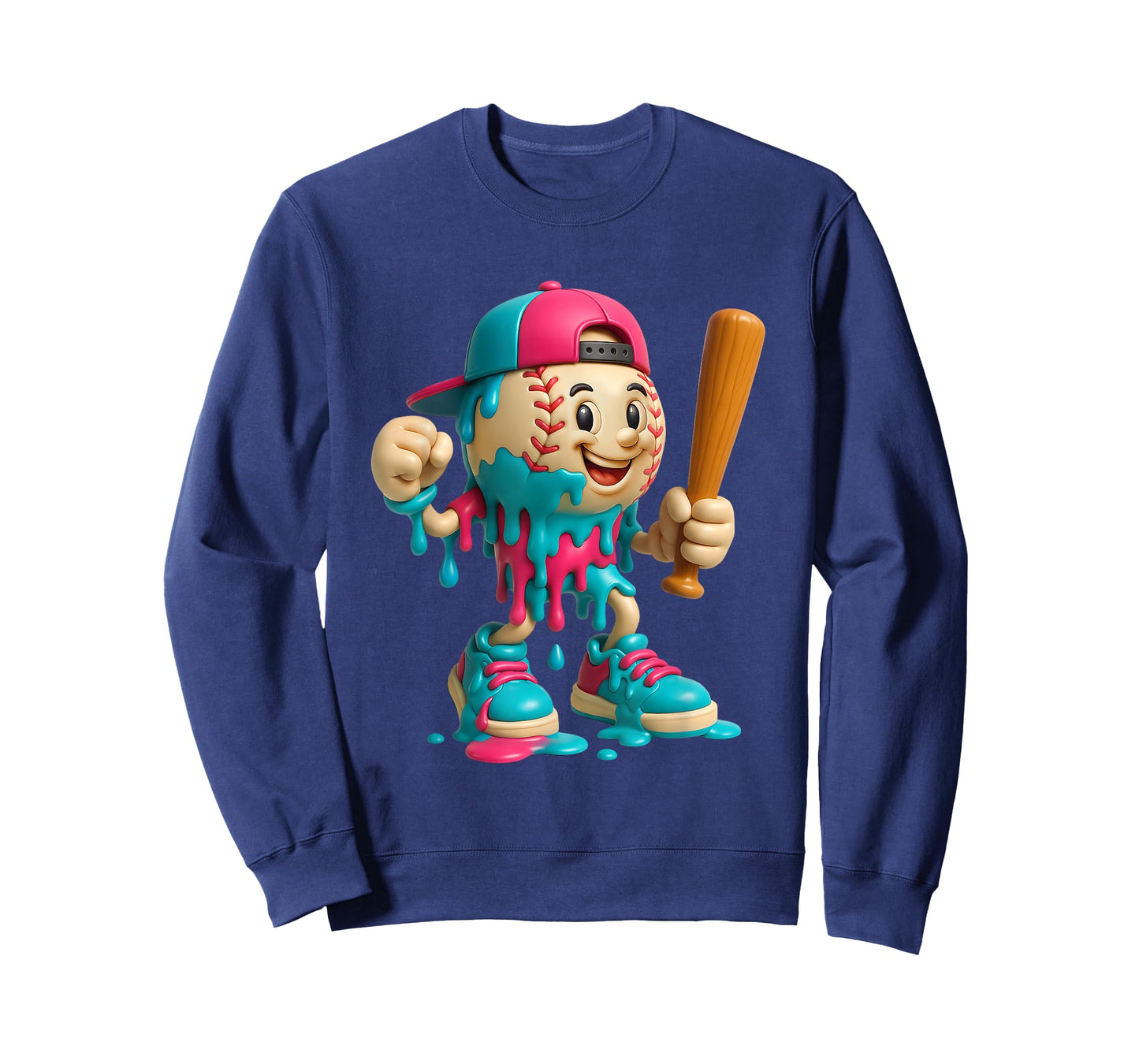 Baseball Drip Ice Cream Style Sport for Boys and Ball Player T-Shirt
