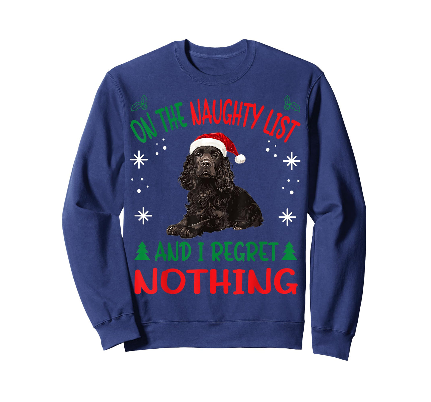 Cute Boykin Spaniel Dog Christmas On The Naughty List and I T-Shirt