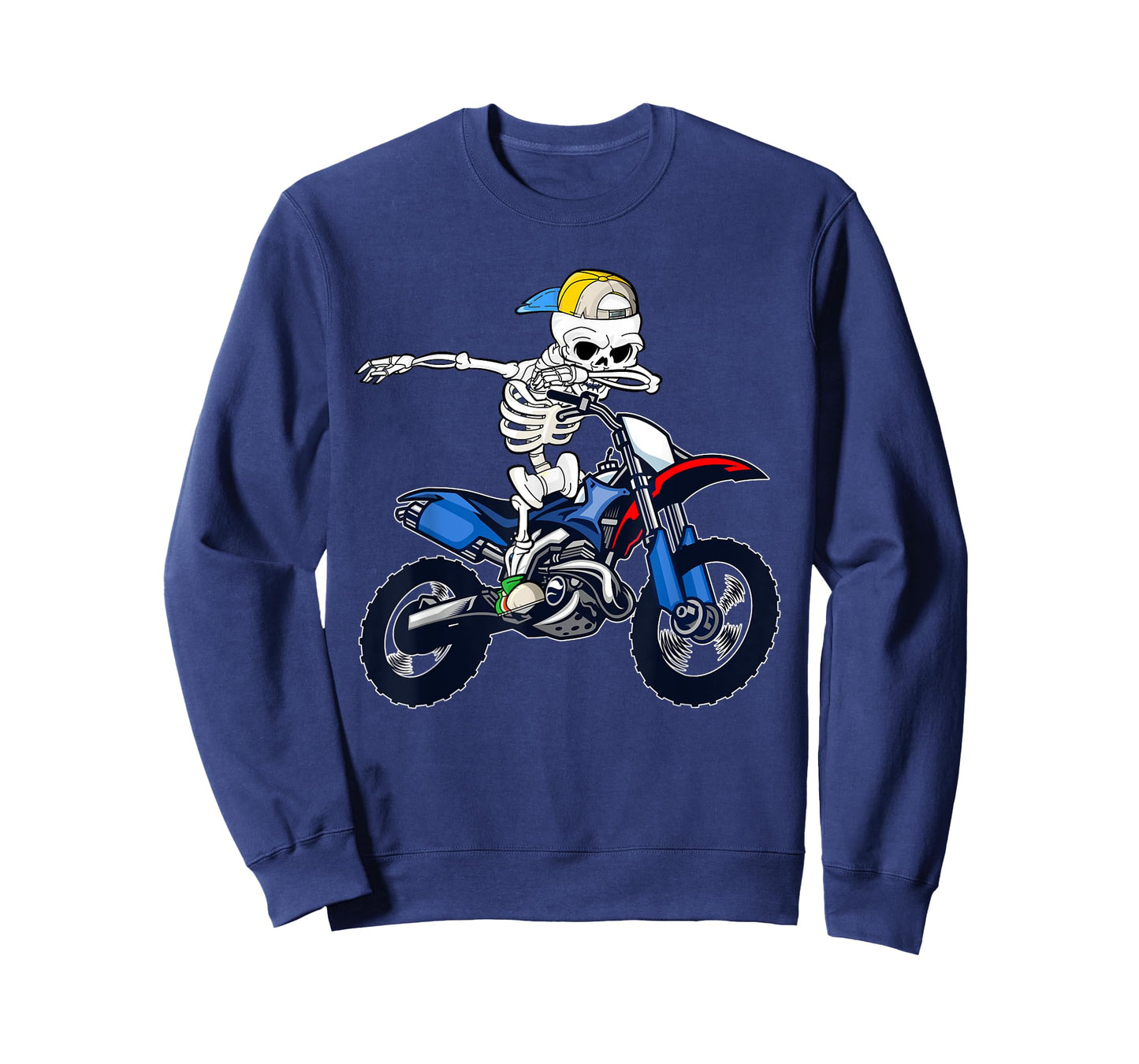 Sport Motocross Skeleton Men Boys Kids Halloween Costume T-Shirt