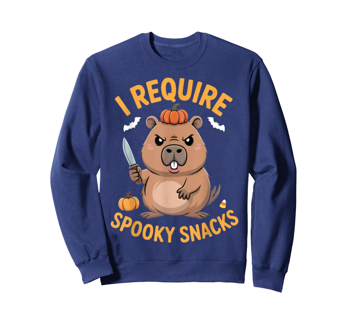 I Require Spooky Snacks Angry Capybara Halloween T-Shirt