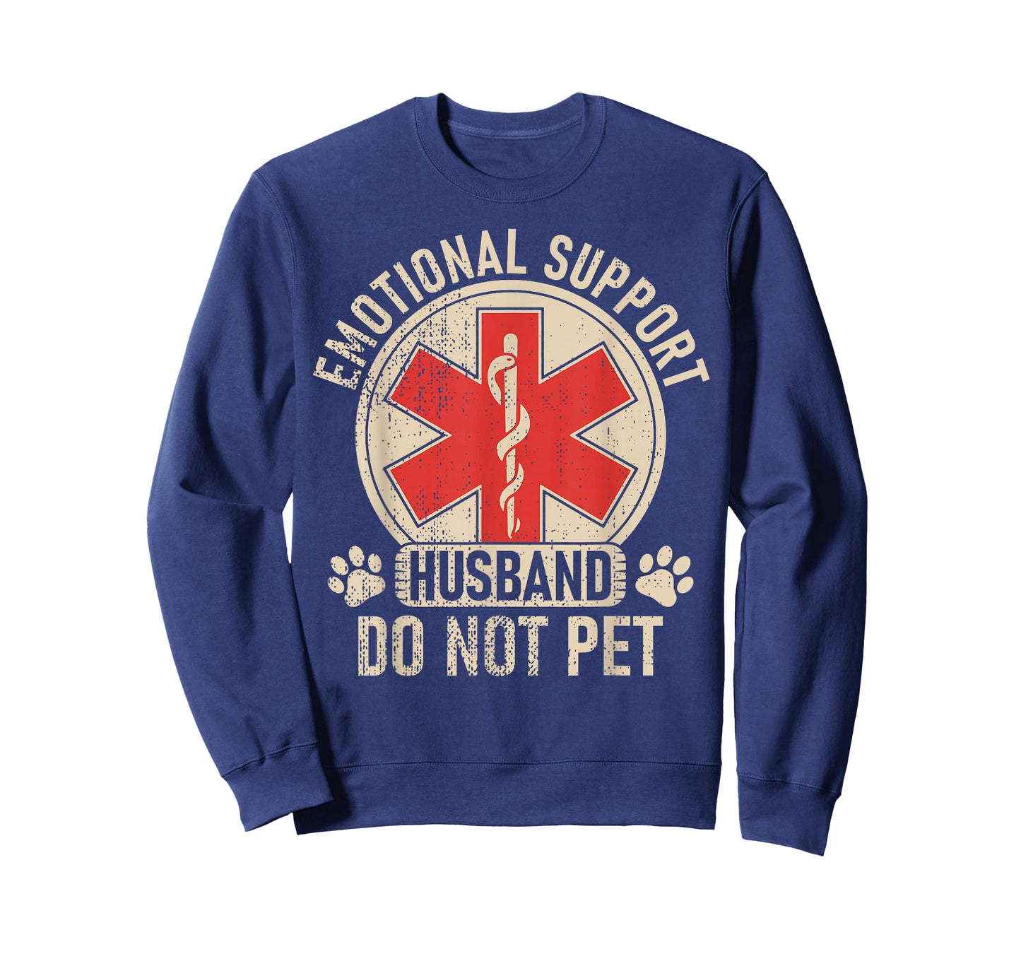 Emotional Support Husband Funny Marriage Tee for Relaxed T-Shirt