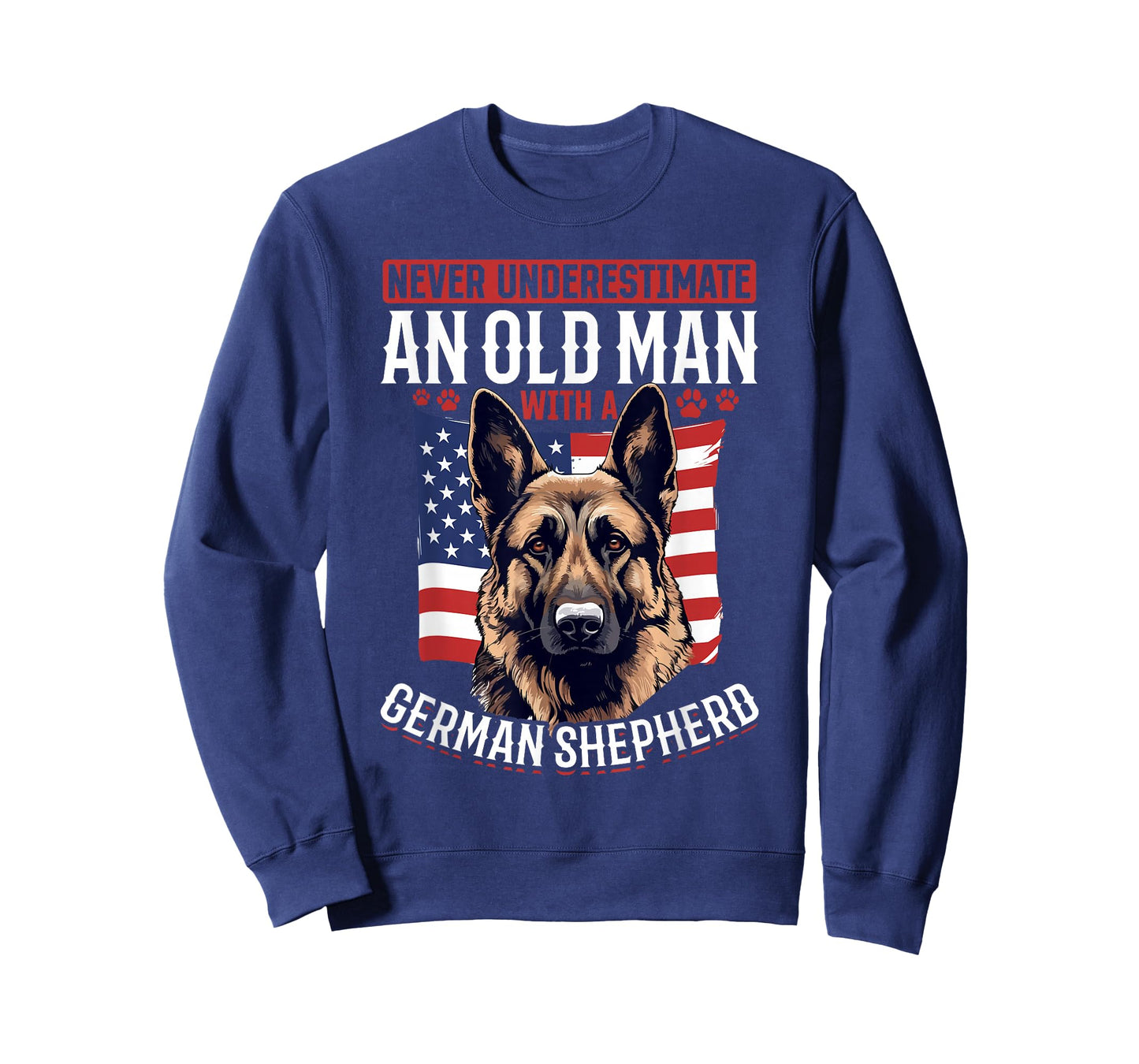 German Shepherd Dog Breed Never Underestimate an Old Man T-Shirt