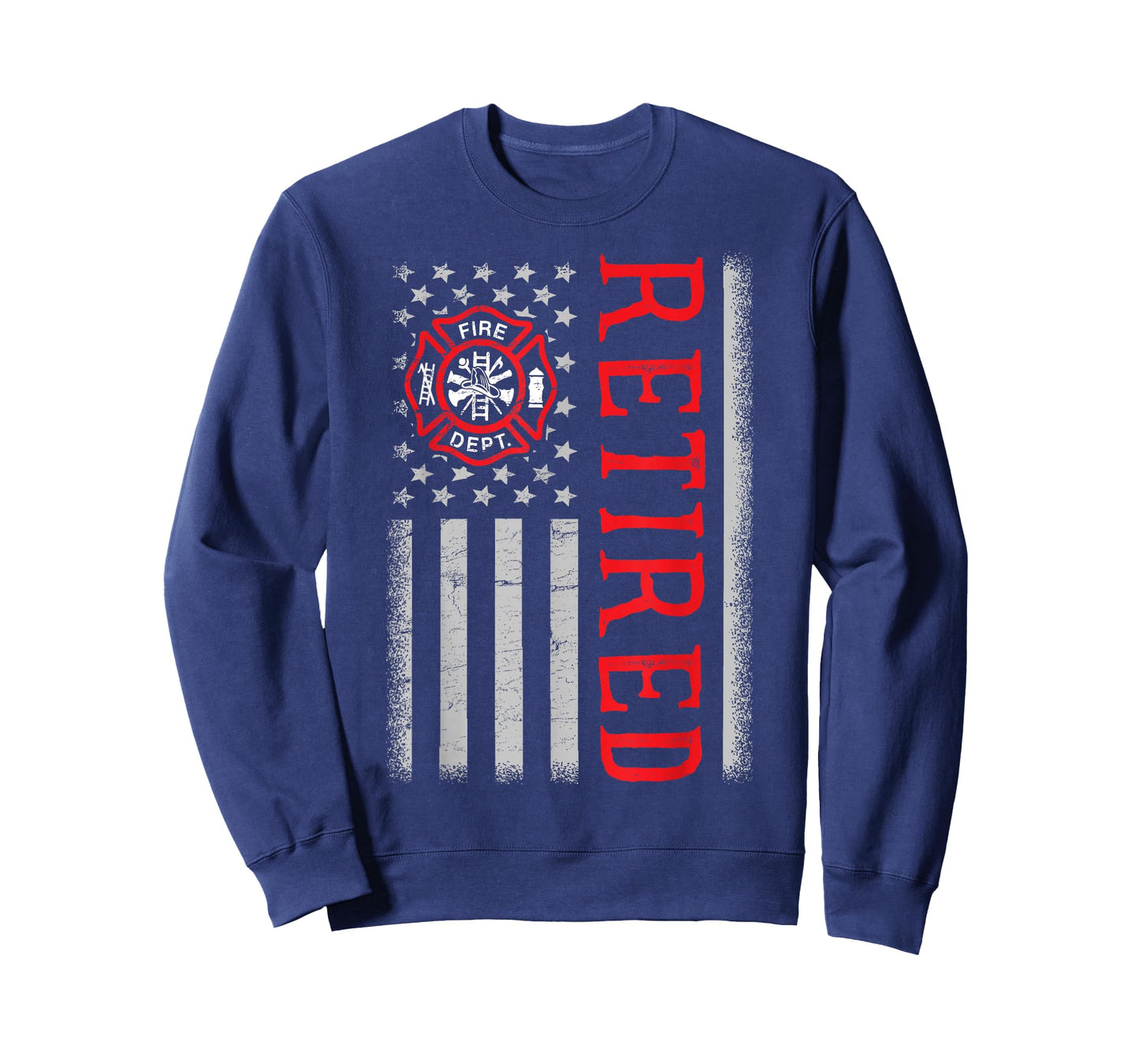 Thin Red Line Firefighter American Flag Retired T-Shirt