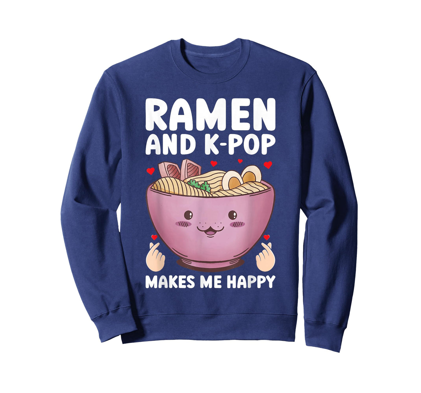 Ramen and K-Pop Make Me Happy Graphic for Teen Girls T-Shirt