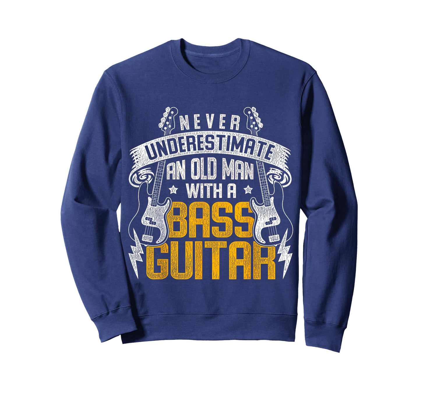 Never Underestimate An Old Man With A Bass Guitar T-Shirt