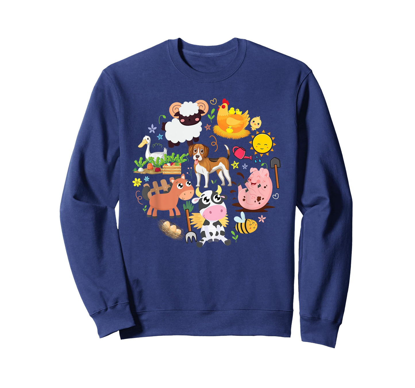 Boy's Girl's Cute Farm Animals Toddler Farmer Kids Farming T-Shirt