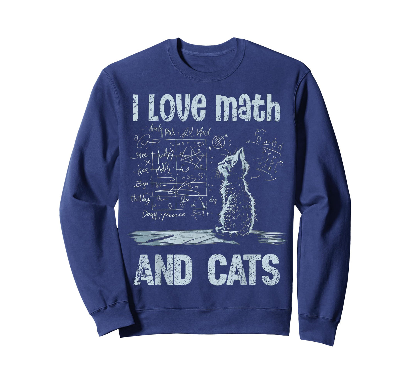 I Love Math and Cats Funny Cat Lover Science Teacher Student T-Shirt