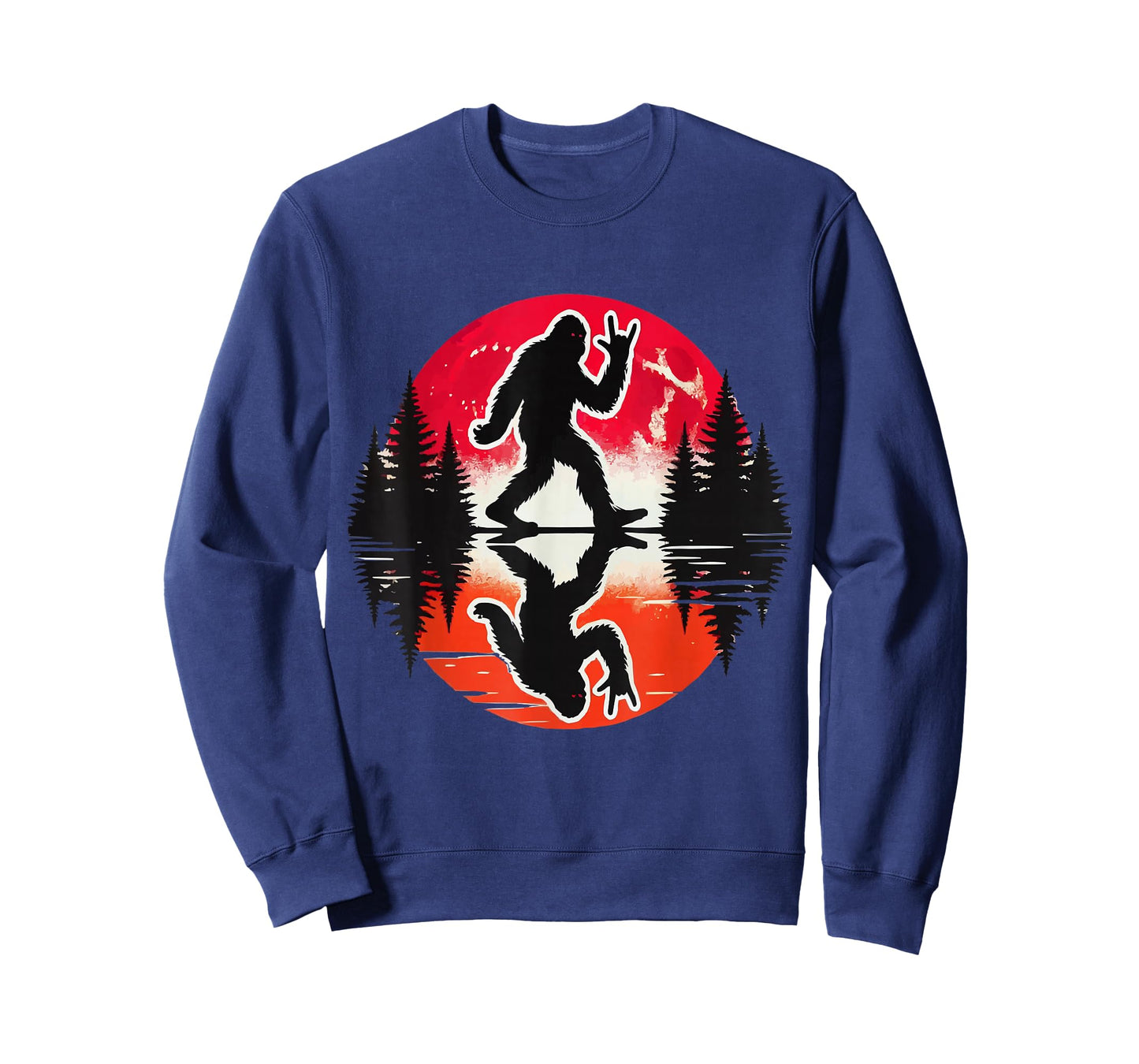 Bigfoot Reflection: Mythical Vibes in Nature T-Shirt