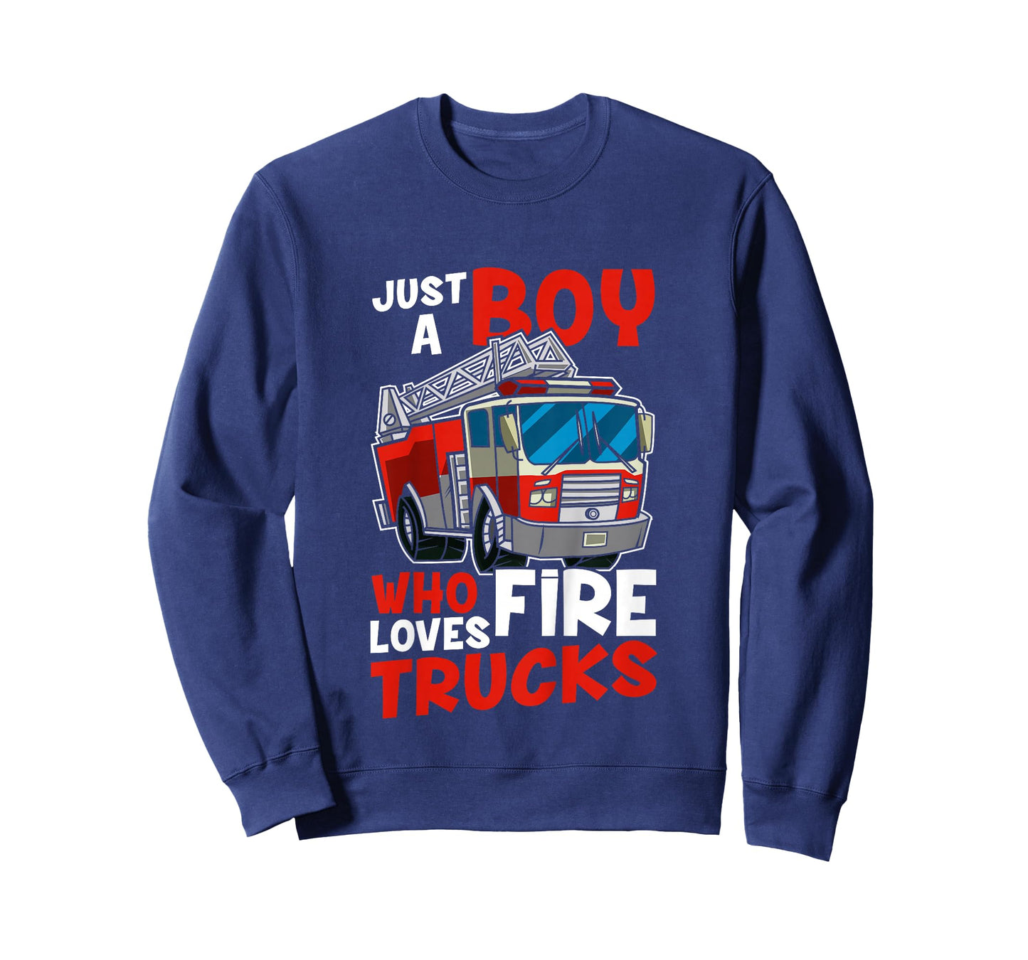 Kids Firefighter Toddler Just A Boy Who Loves Fire Trucks T-Shirt