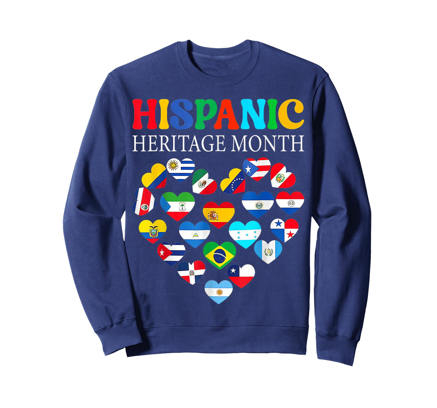 Hispanic Heritage Month All Countries Heart T-Shirt