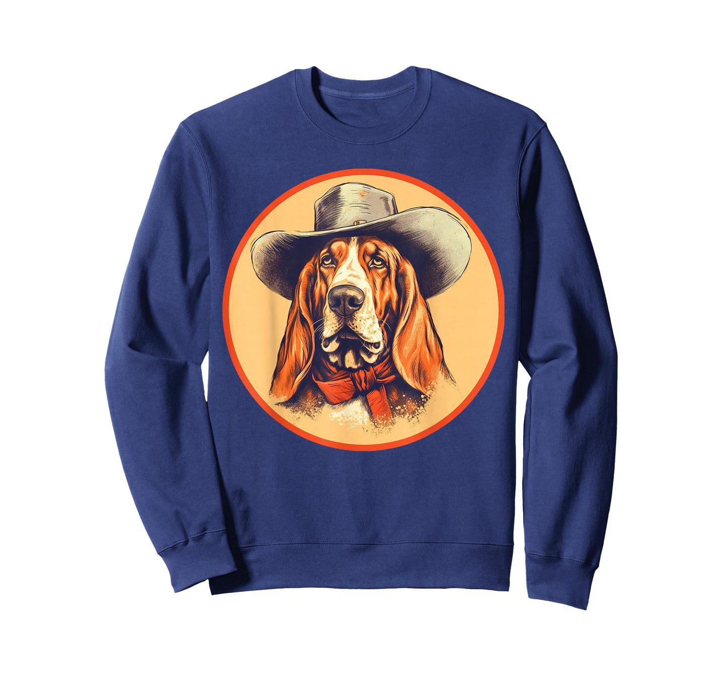 Vintage Basset Hound Cowboy Cute Western Country Music T-Shirt