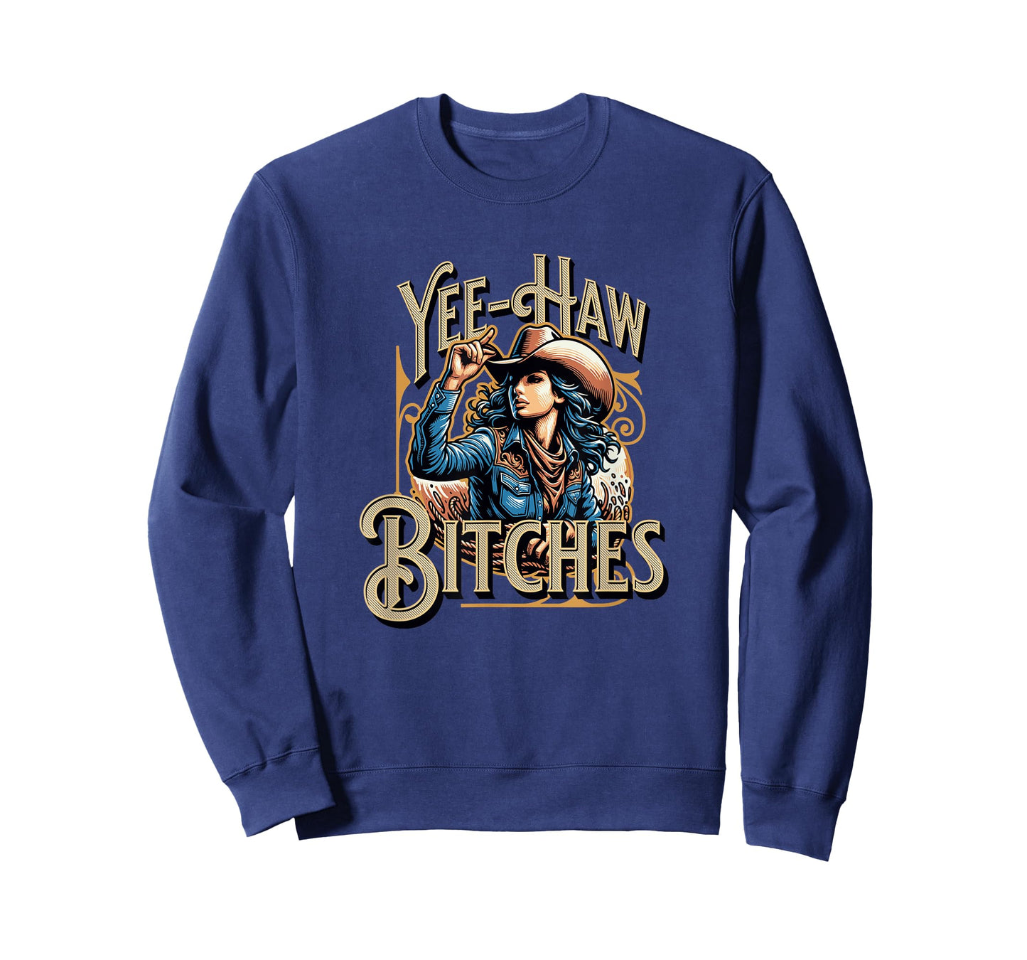 Retro Yee Haw Bitches Funny Yeehaw Western Country Cowgirl T-Shirt