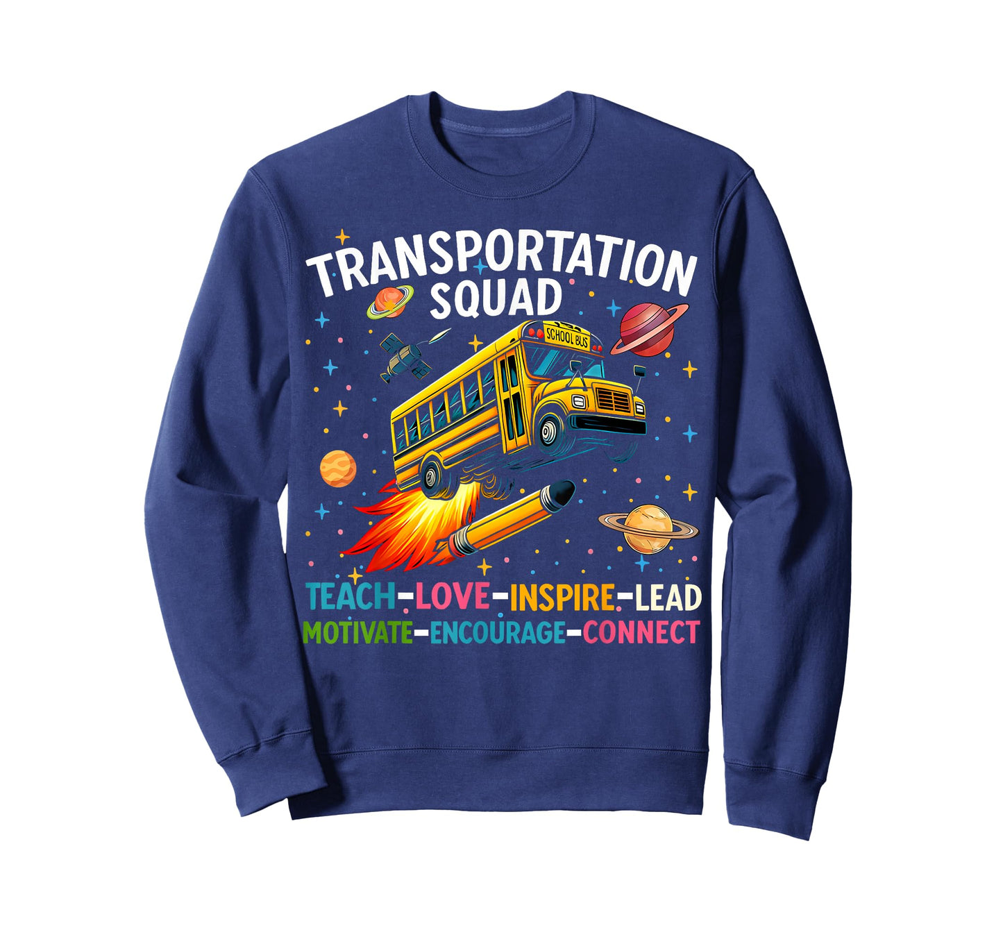 Transportation Squad Funny School Bus Back To School Retro T-Shirt