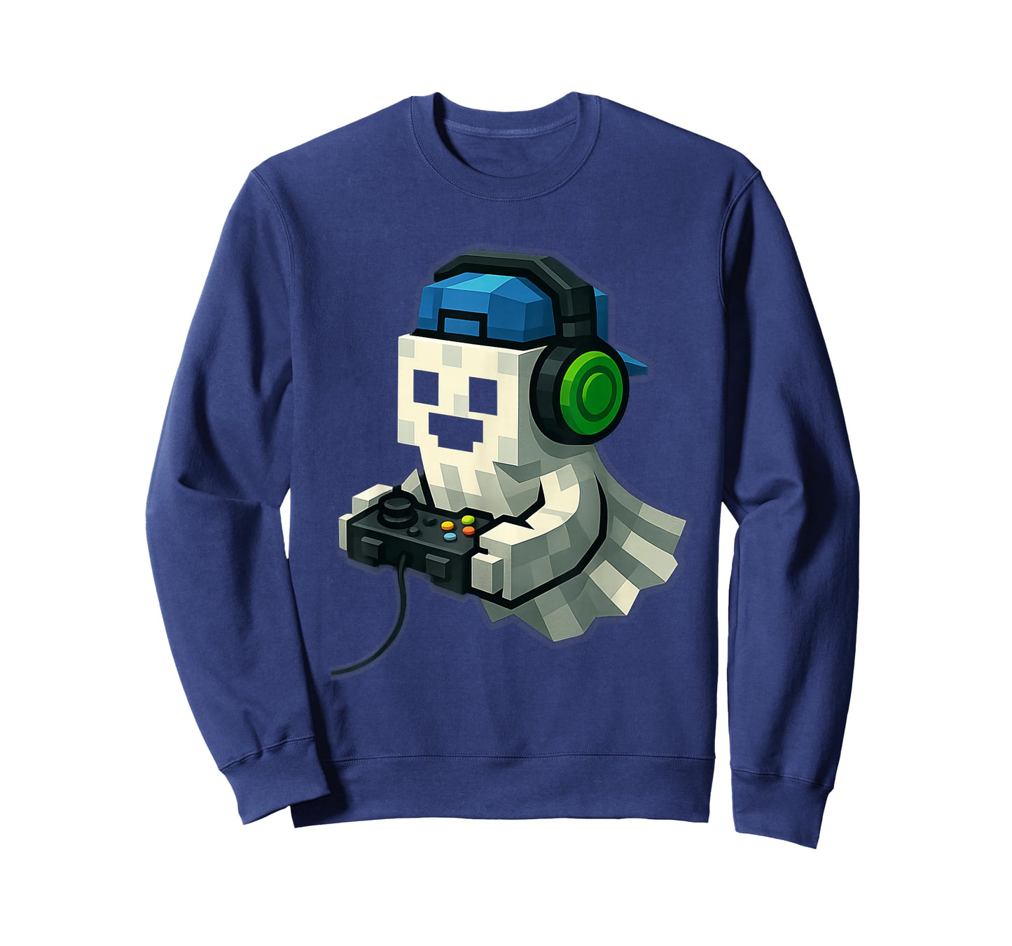 Funny Halloween Ghost Gamer Pixel Video Gaming Costume T-Shirt