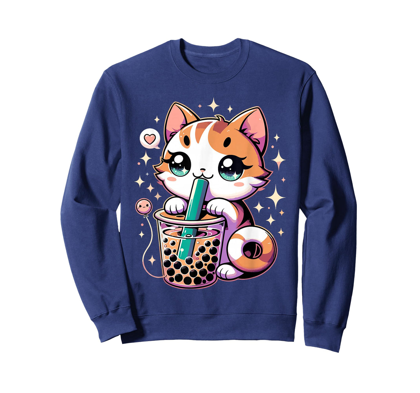 Cat Boba Japanese Kawaii Anime Kitty Bubble Tea Neko Teen T-Shirt