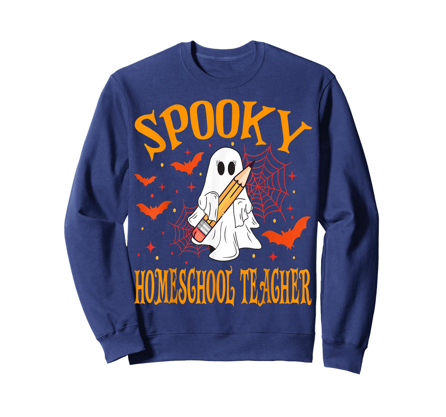 Spooky Homeschool Teacher Ghost Funny Halloween School T-Shirt