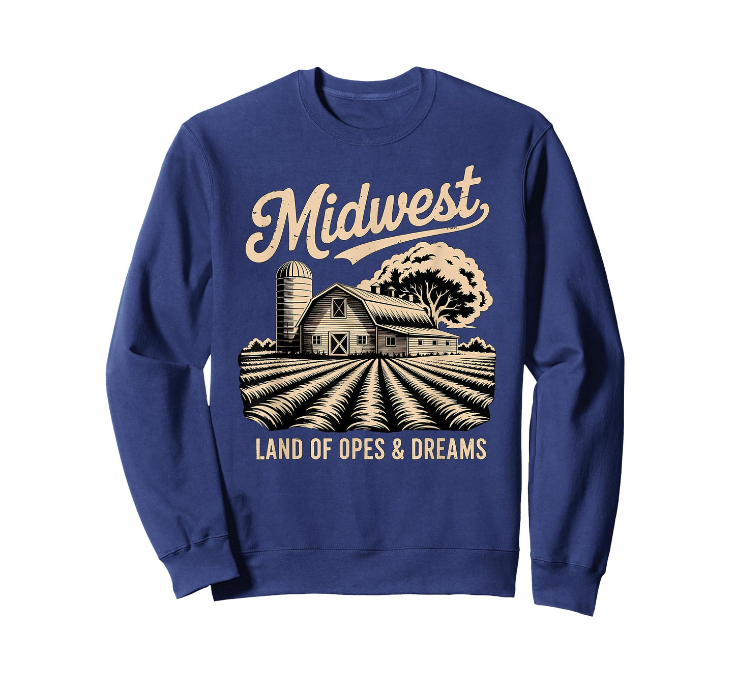 Midwest Land of Opes and Dreams, Rustic Farmhouse, Vintage T-Shirt