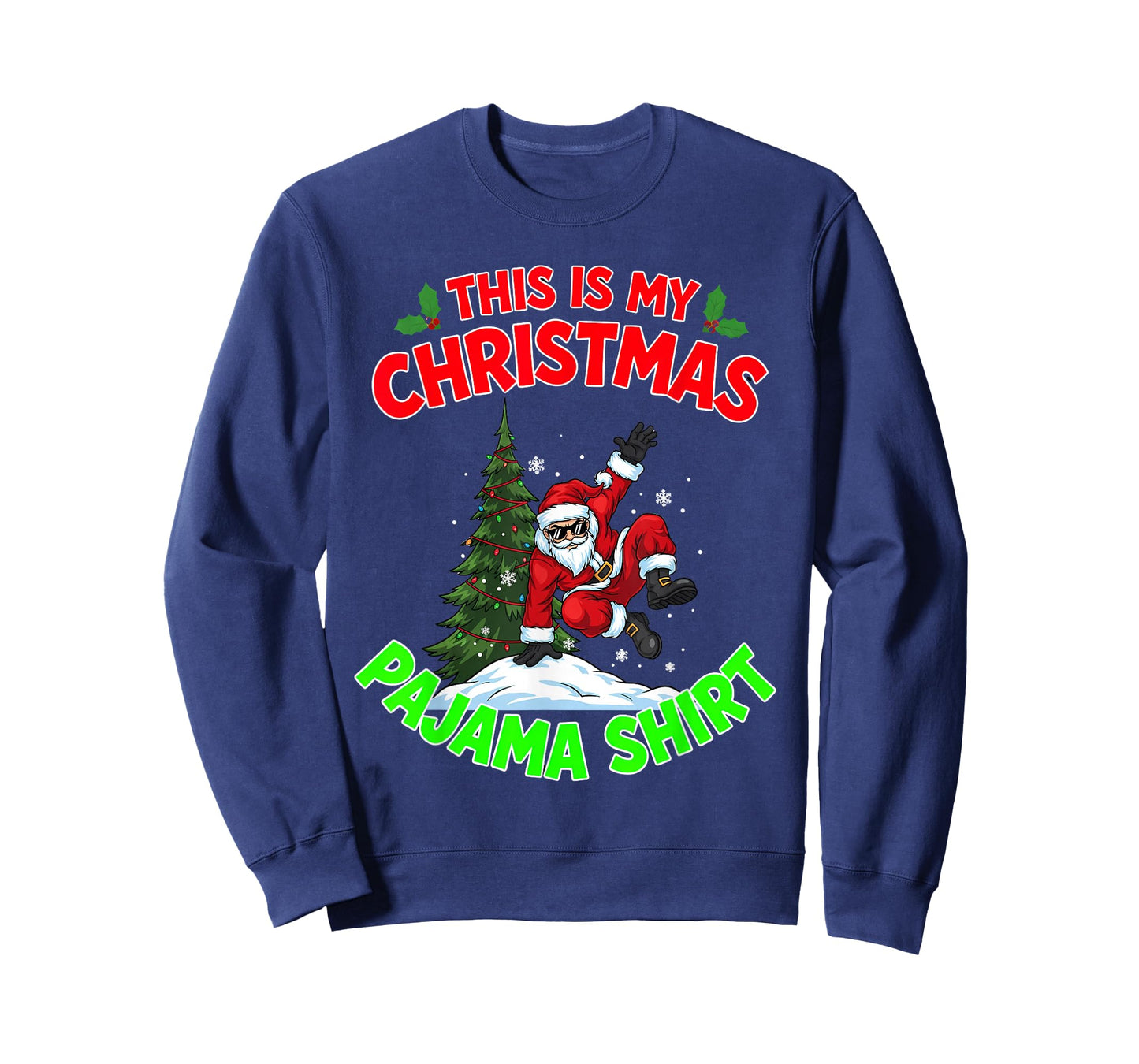 This is My Christmas Pajama Santa Claus Playing Parkour T-Shirt