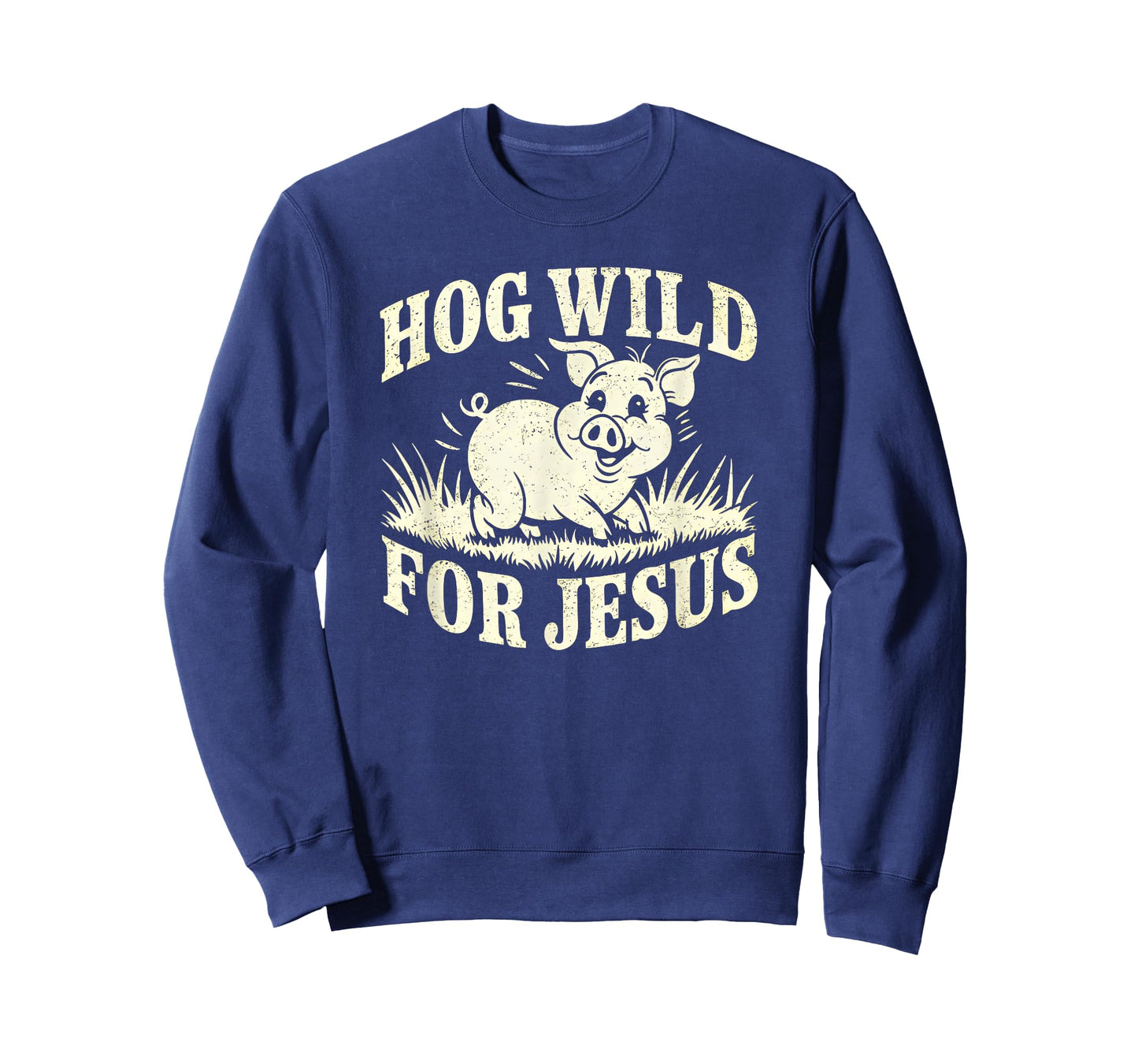 Hog Wild For Jesus Cute Christian Farmer Life Pig T-Shirt