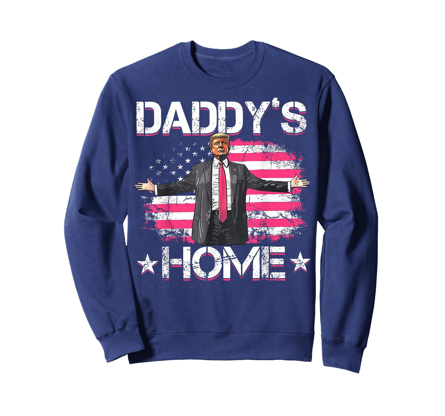 American Flag Daddy's Home Trump 2024 Patriotic T-Shirt